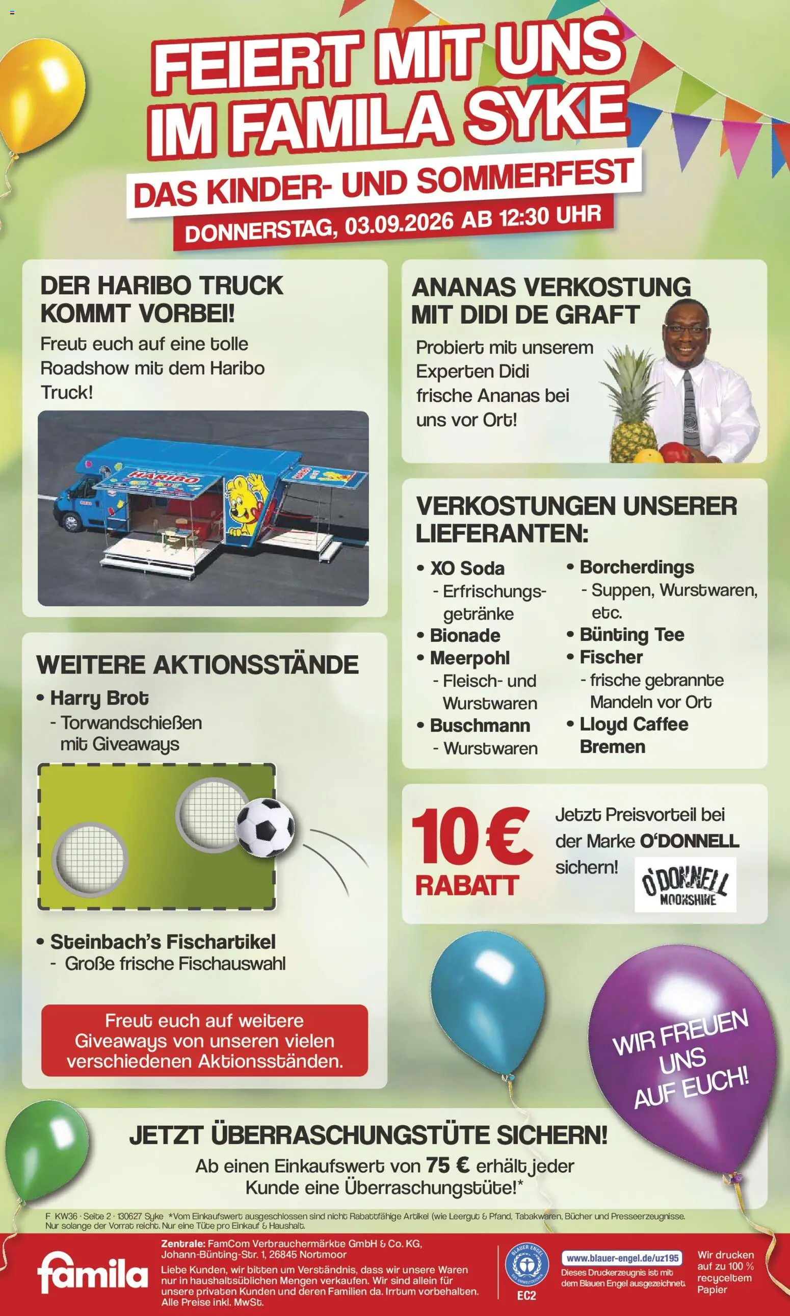 Famila Nordwest Sonderangebote – gültig ab 31.08.2026 | Seite: 2 | Produkte: Haribo, Ananas, Mandeln, Uhr