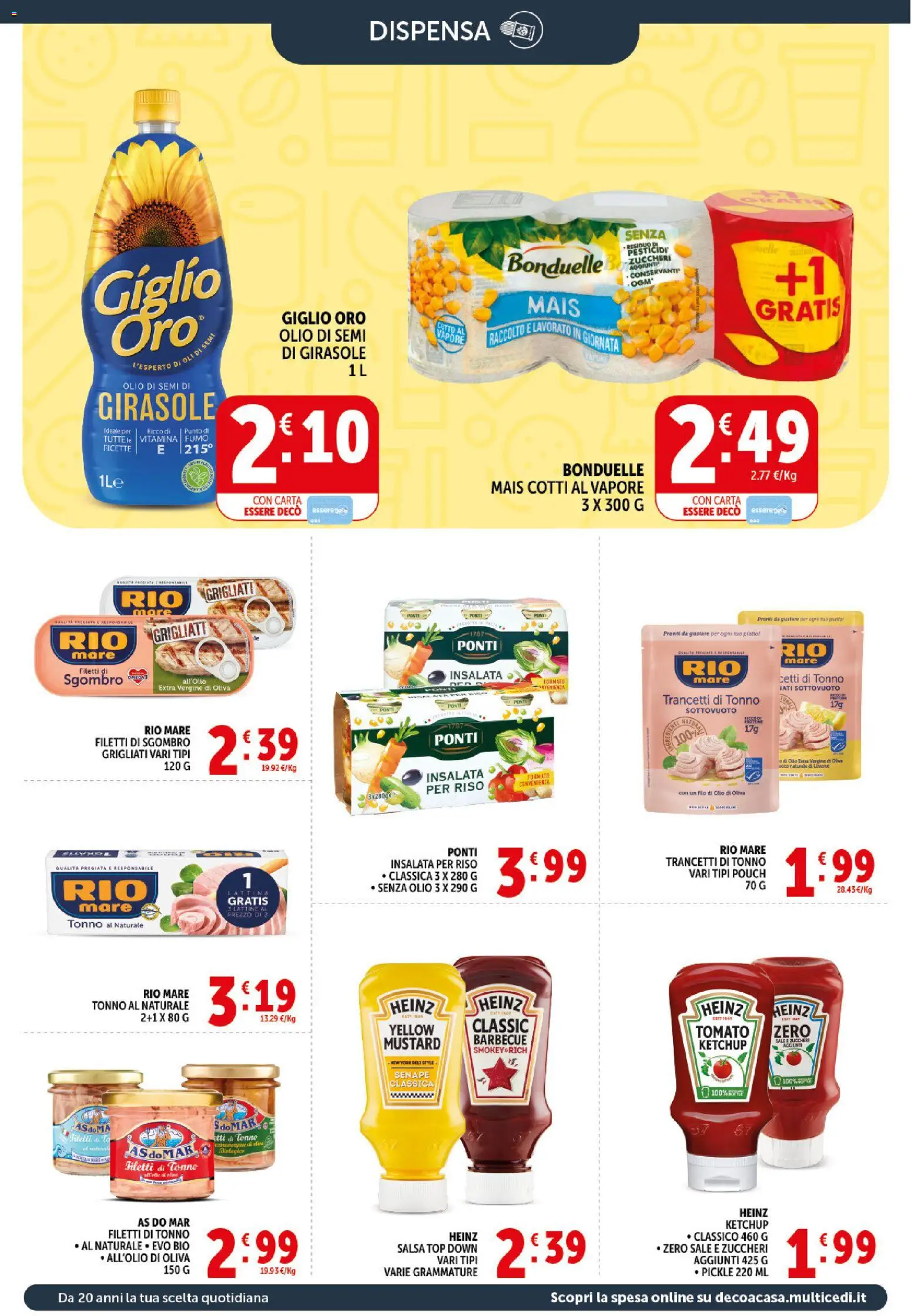 Volantino Decò del 20.05.2026 | Pagina: 12 | Prodotti: Ketchup, Salsa, Barbecue, Olio di semi di girasole