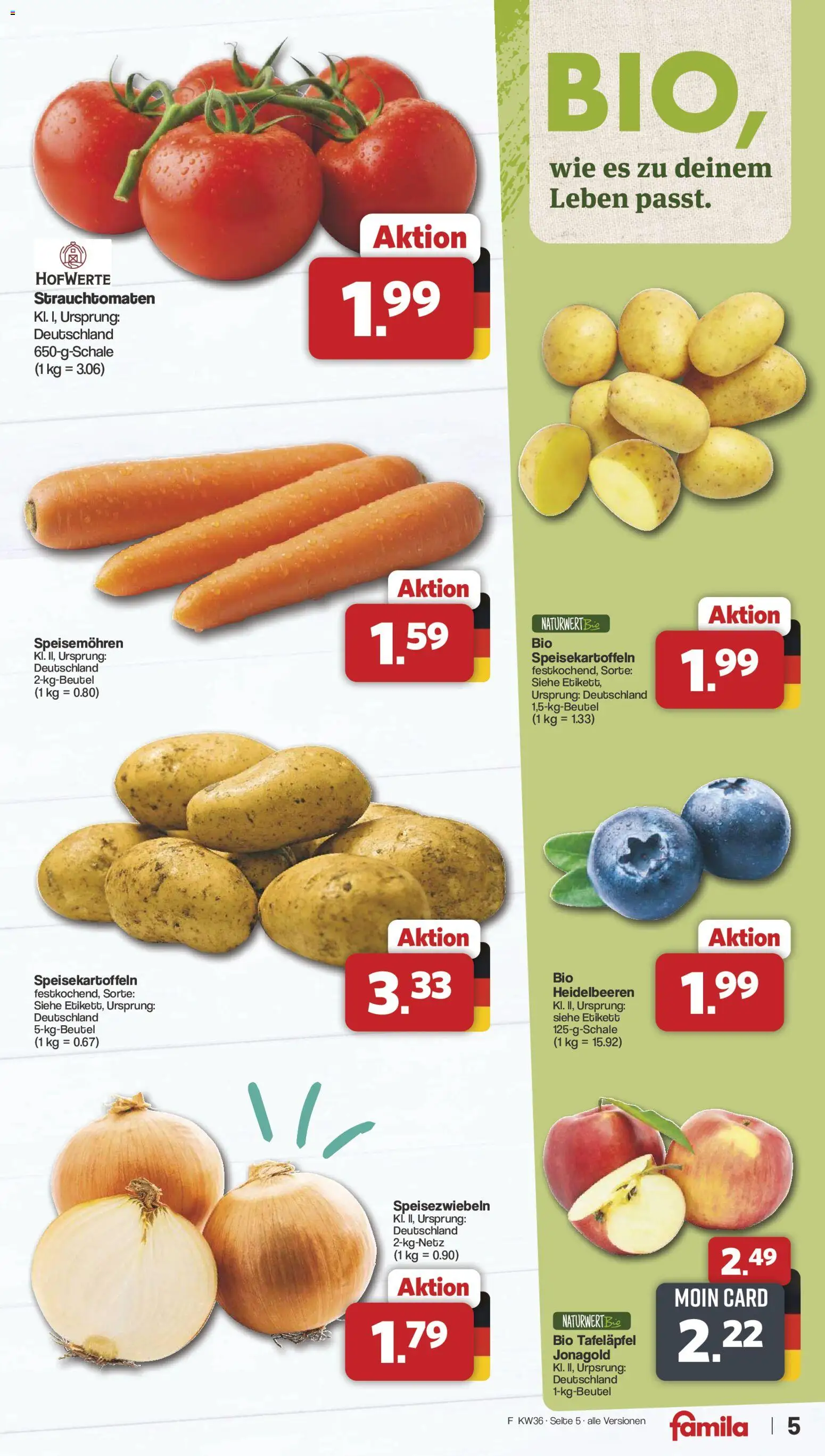 Famila Nordwest Prospekt – gültig ab 31.08.2026 | Seite: 5 | Produkte: Heidelbeeren