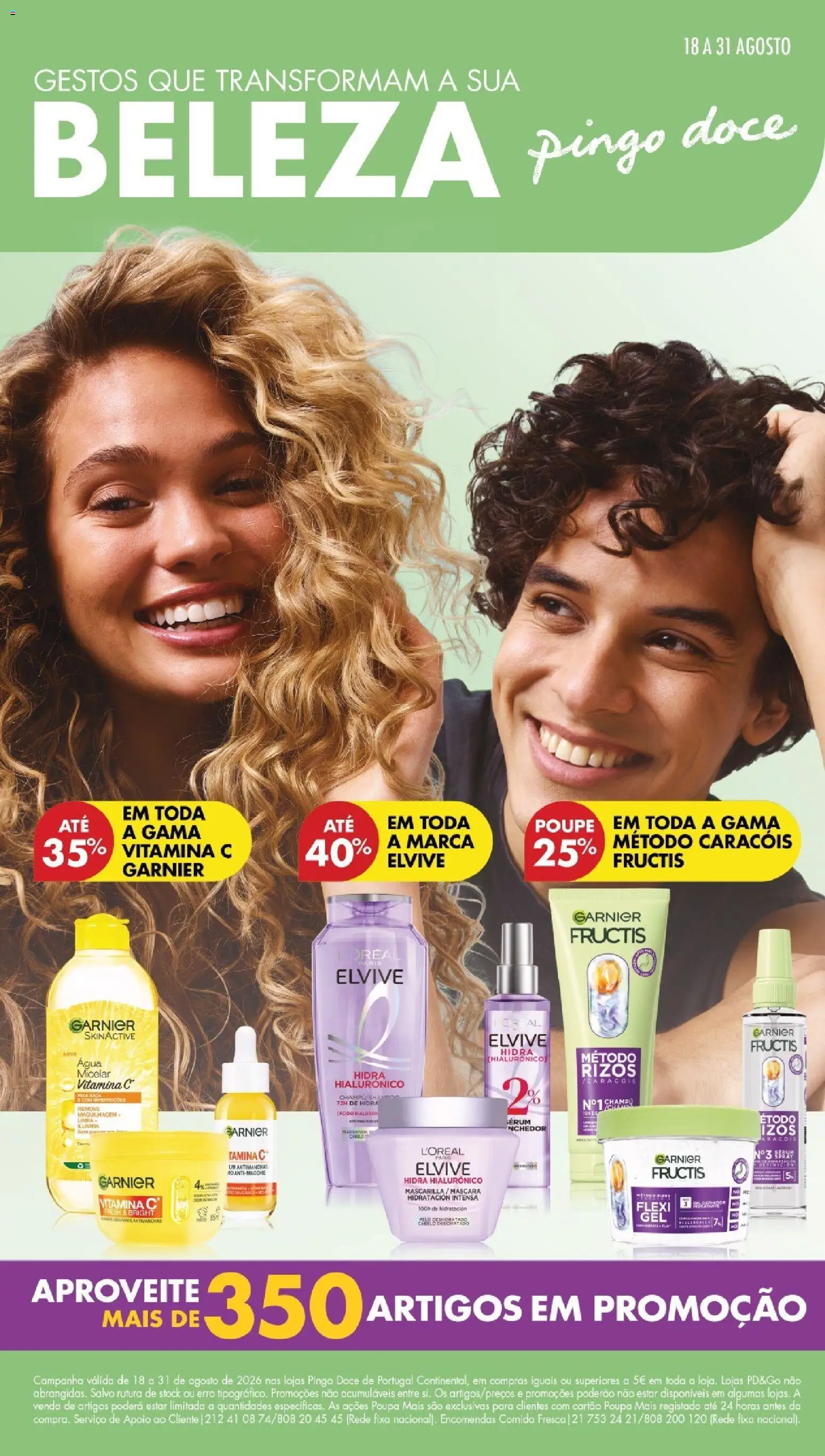 Pingo Doce Beleza │ válido de 18/08/2026 | Página: 1 | Produtos: Agua, Vitamina c