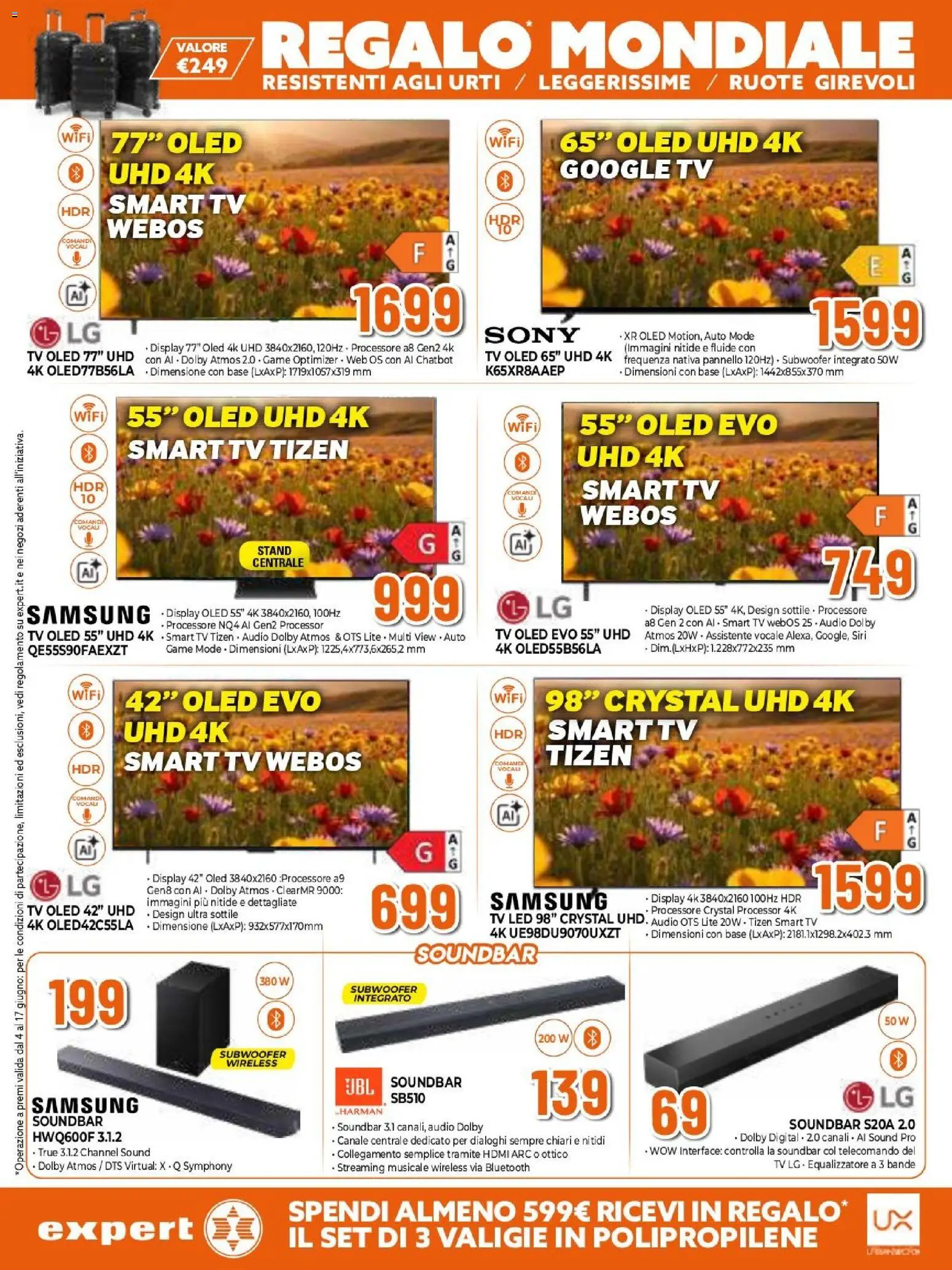 Volantino Expert del 04.06.2026 | Pagina: 3 | Prodotti: Telecomando, smart TV, TV, Audio