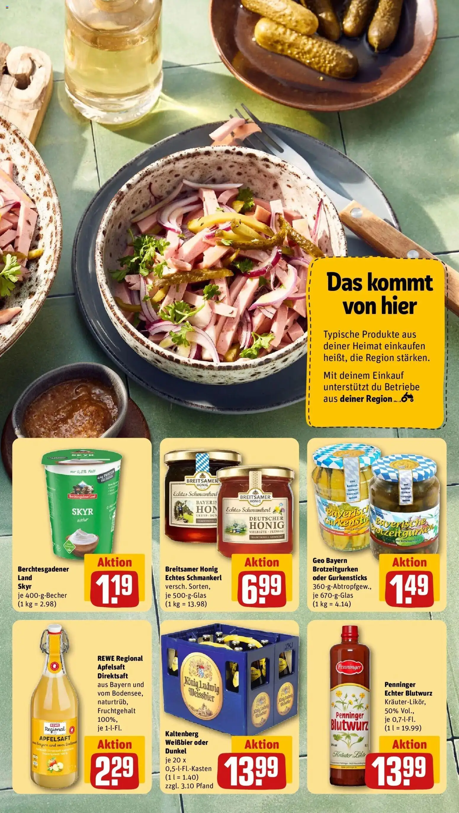 Rewe Prospekt München – gültig ab 27.07.2026 | Seite: 5 | Produkte: Weißbier, Apfelsaft, Skyr