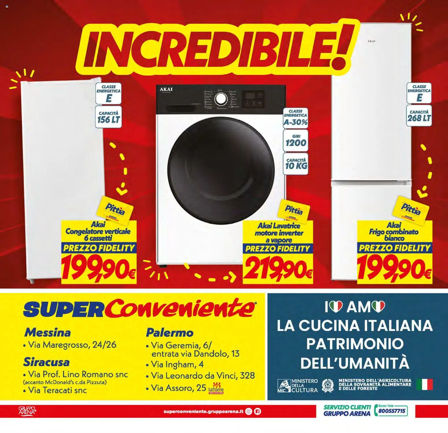 Volantino SuperConveniente del 19/06/2026 | Pagina: 28 | Prodotti: Lavatrice, Congelatore