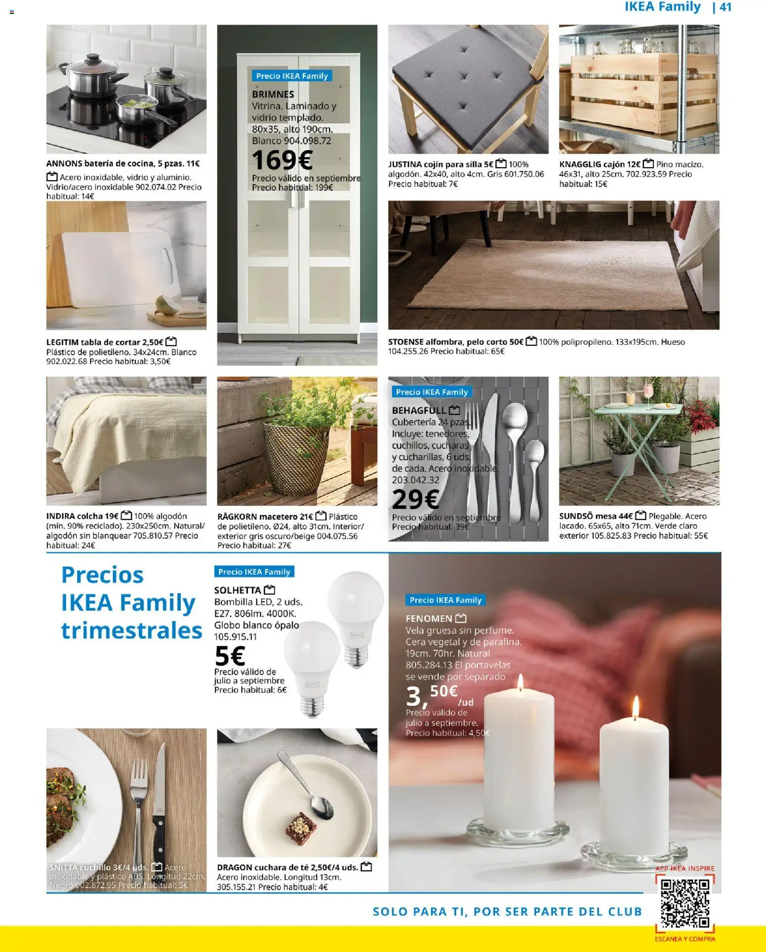 IKEA - IKEA Family Magazine │ válido desde el 01/07/2026 | Página: 41 | Productos: Tabla de cortar, Cojín, Cubertería, Silla