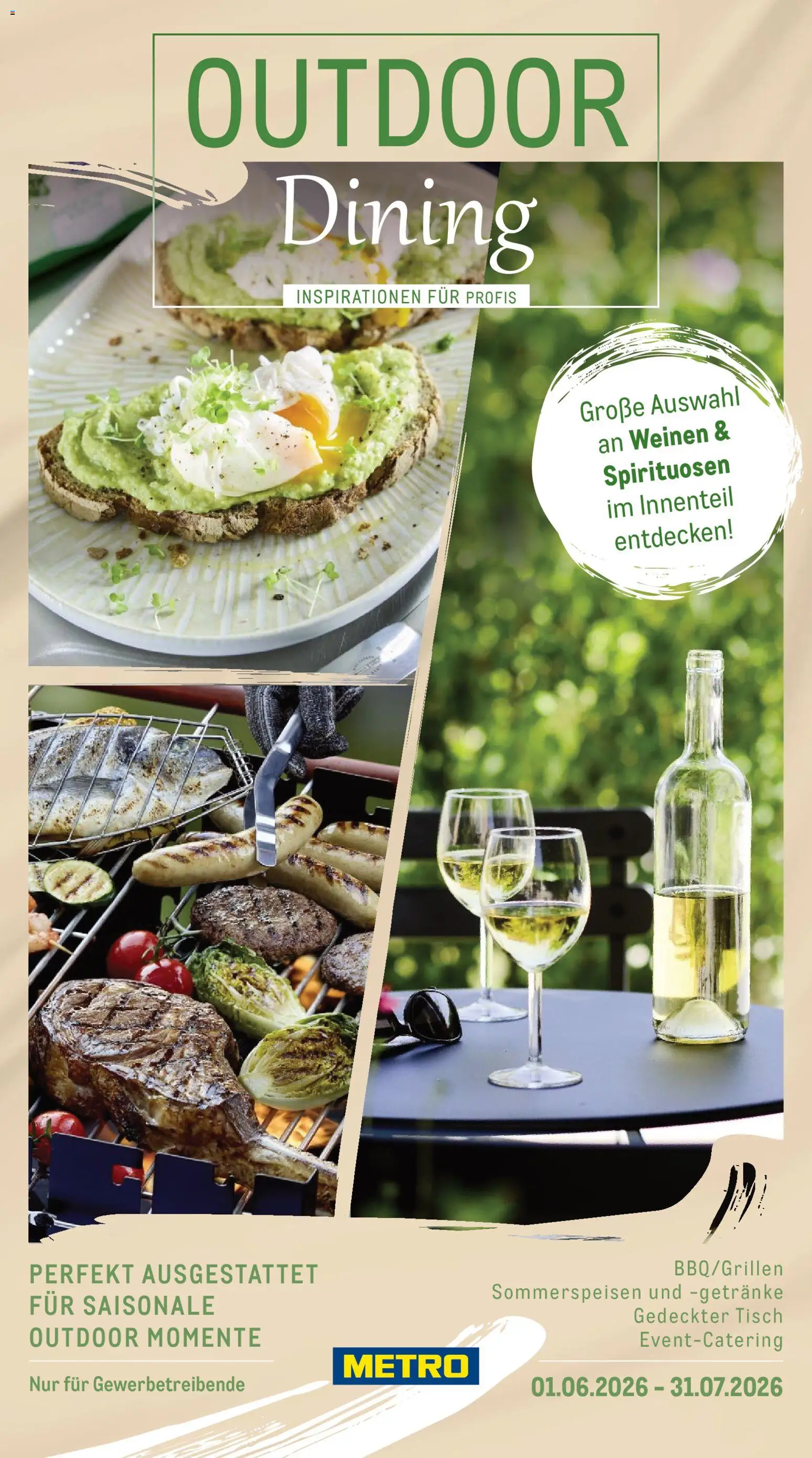 Metro Saisonkatalog Outdoor Dining – gültig ab 01.06.2026 | Seite: 1 | Produkte: Tisch