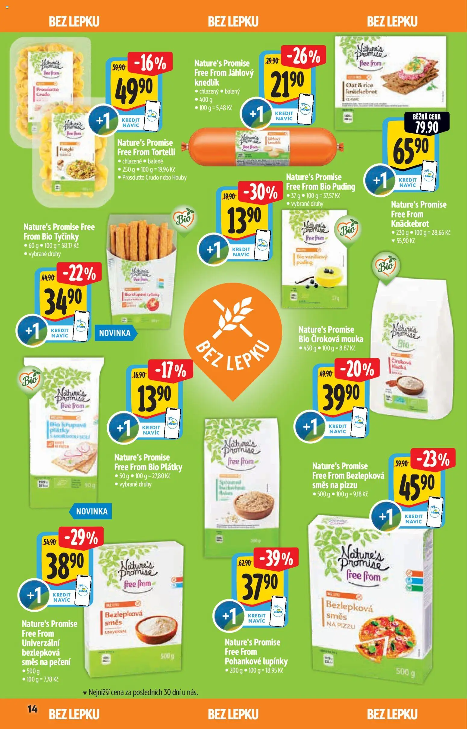 Albert katalog - Hypermarket - Bio od 13.05.2026 | Strana: 14 | Produkty: Tyčinky, Mouka, Crudo, Pohankové lupínky