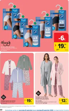 3-delige pyjama voor dames, 3-delige pyjama voor dames S tot XXL, verschillende kleuren - Voorbeeld van een folder van Carrefour, geldig van 16/09/2026 | Pagina: 30