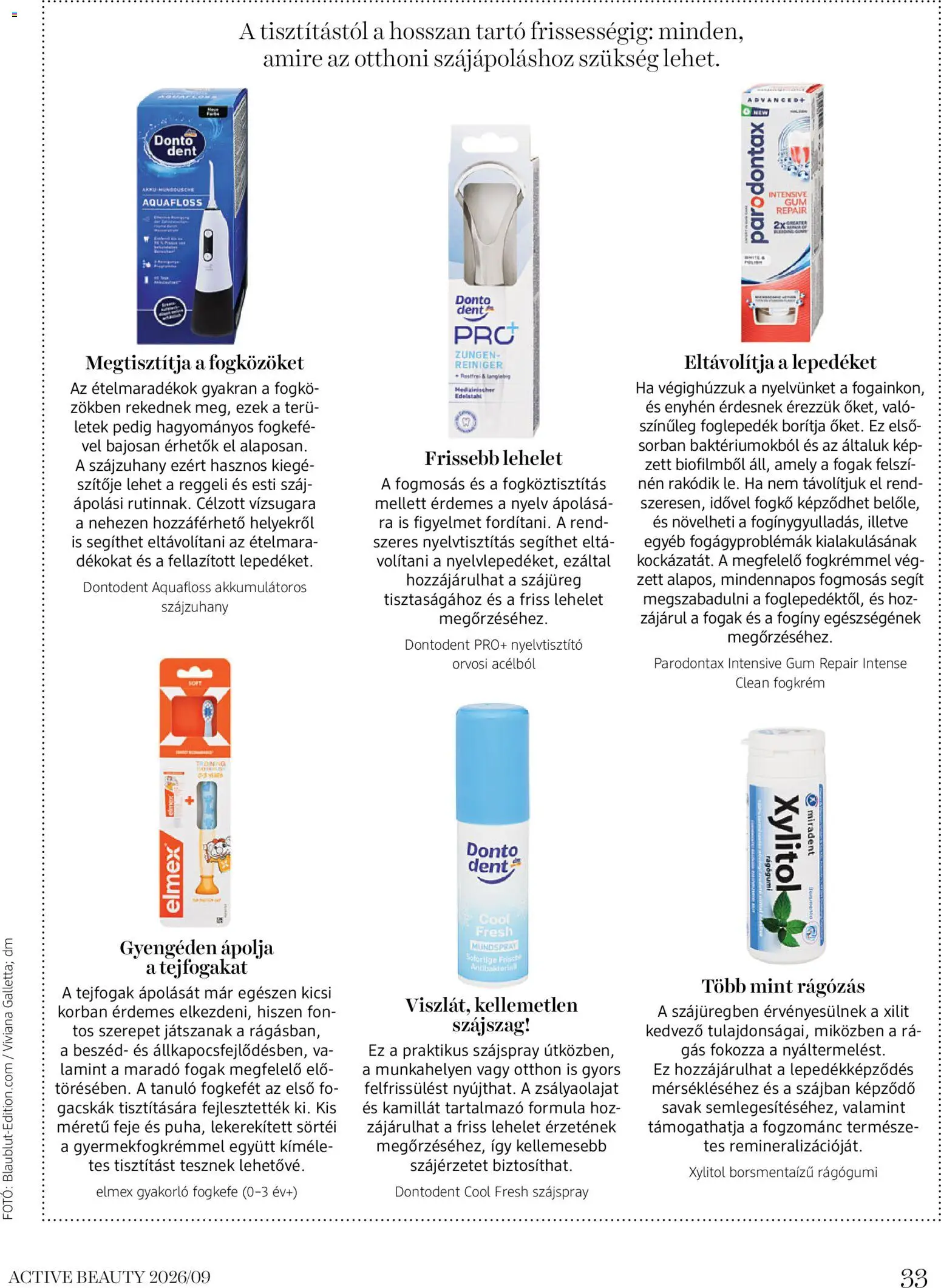 DM Drogerie Markt akciós ujság - amely érvényes a következő dátumtól: 2026.09.17. | Oldal: 33 | Termékek: Szájzuhany, Fogak, Elmex, Fogkefe