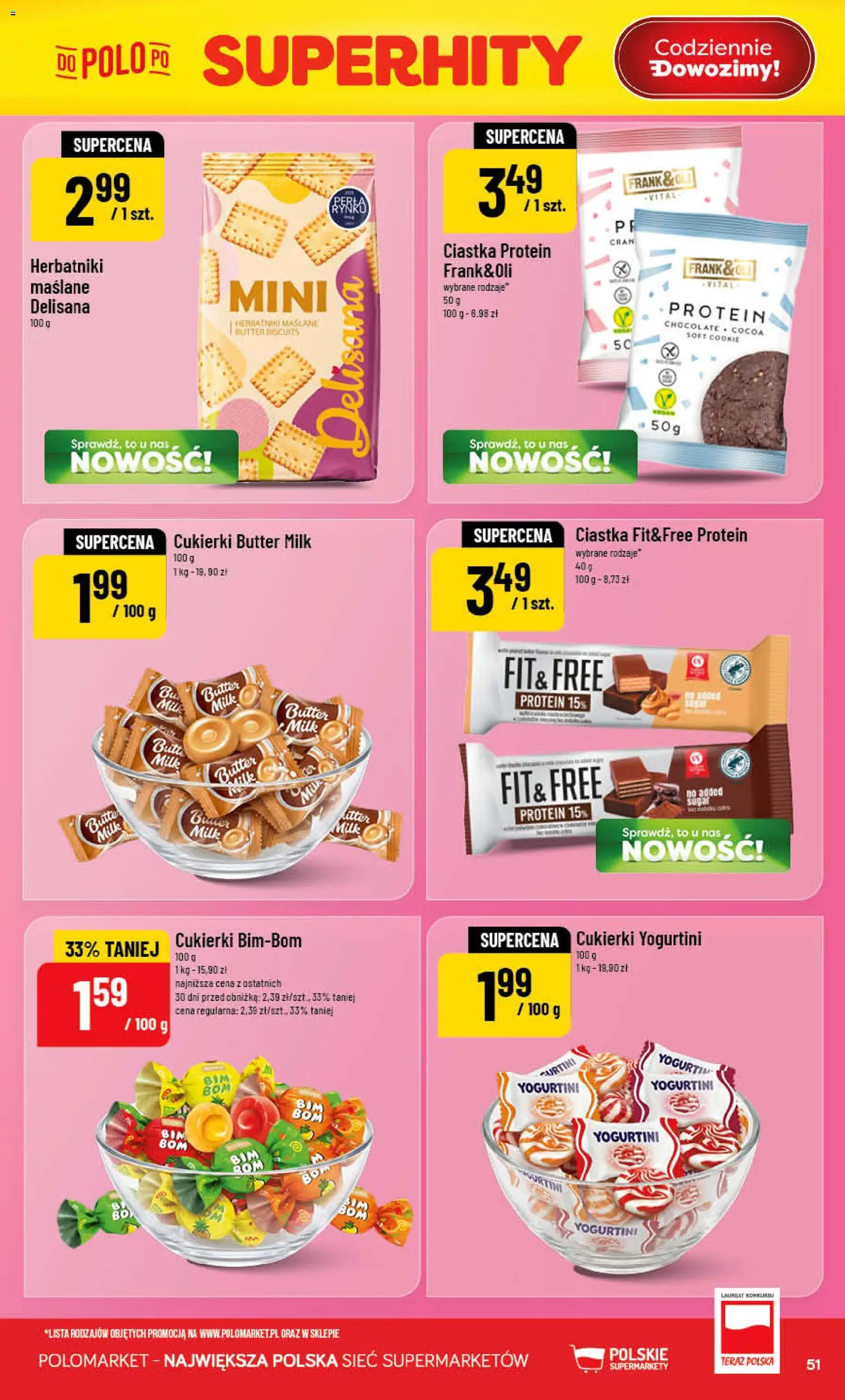 POLOmarket gazetka od 06.05.2026 | Strona: 51 | Produkty: Herbatniki, Cukierki, Ciastka