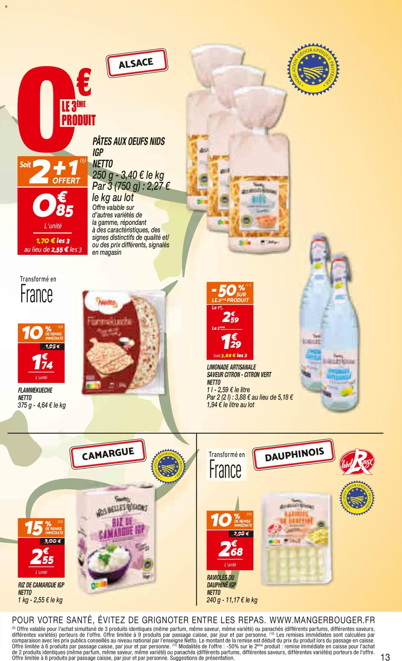 {H1} | Page: 13 | Produits: Citron, Limonade, Œufs, Riz