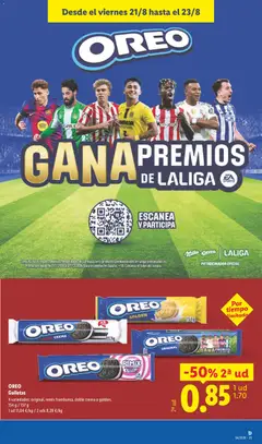 Vista previa OREO GALLETAS, 4 variedades: original, remix frambuesa, doble crema o golden. válido desde el 17/08/2026 | Página: 47