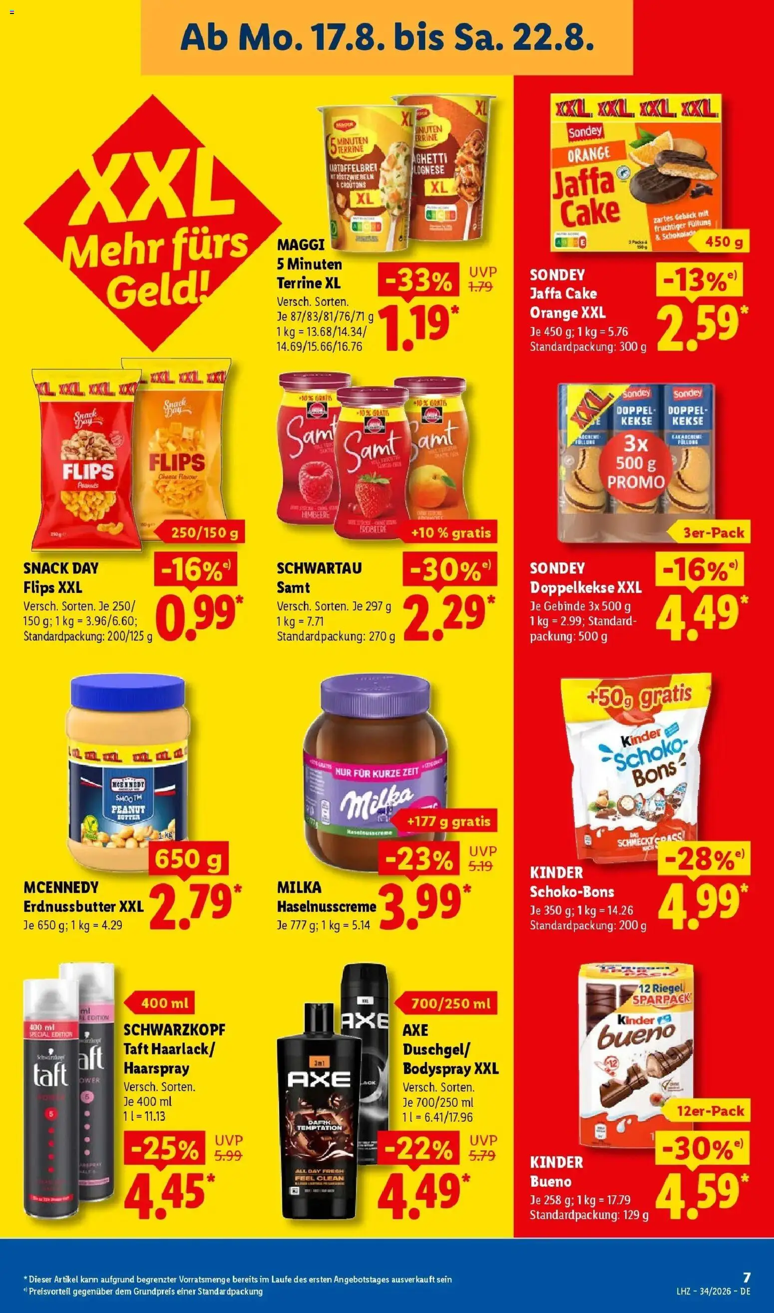 Lidl Prospekt Einbeck (ab 17.08.2026) zum Blättern » Angebote | Seite: 15 | Produkte: AEG, Schwartau samt, Himbeere, Kekse