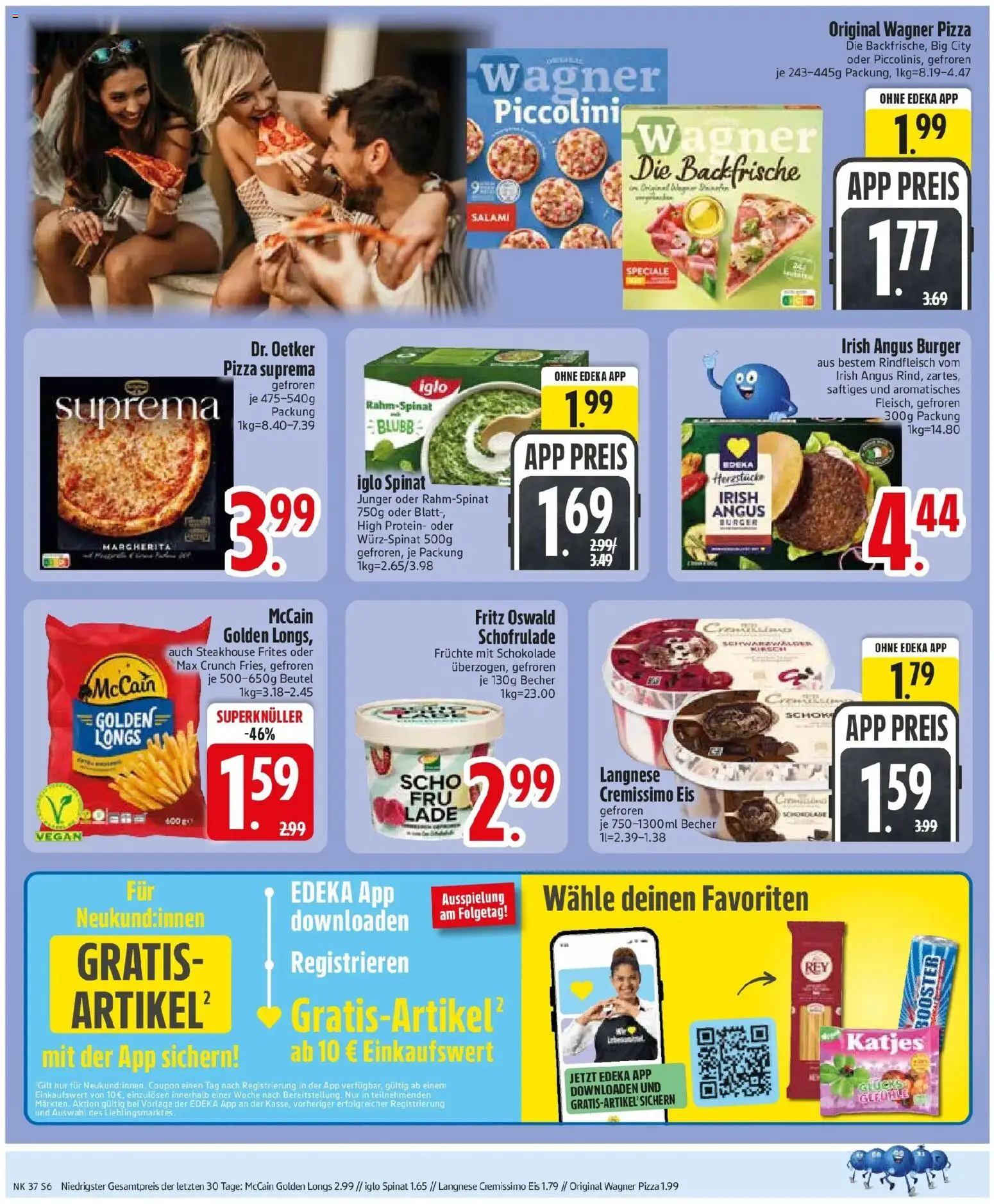 Edeka Prospekt Sauerlach (ab 07.09.2026) » Angebote Online | Seite: 8 | Produkte: Cremissimo, Schokolade, Katjes, Pizza