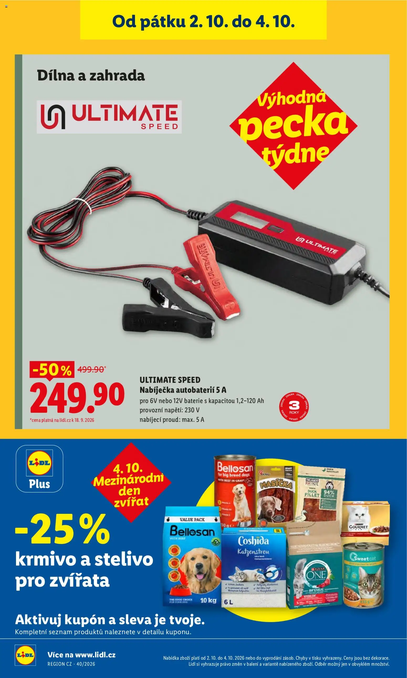 Lidl leták - Spotřební zboží od 29.09.2026 | Strana: 26 | Produkty: Nabíječka autobaterií, Ultimate Speed, Baterie, File