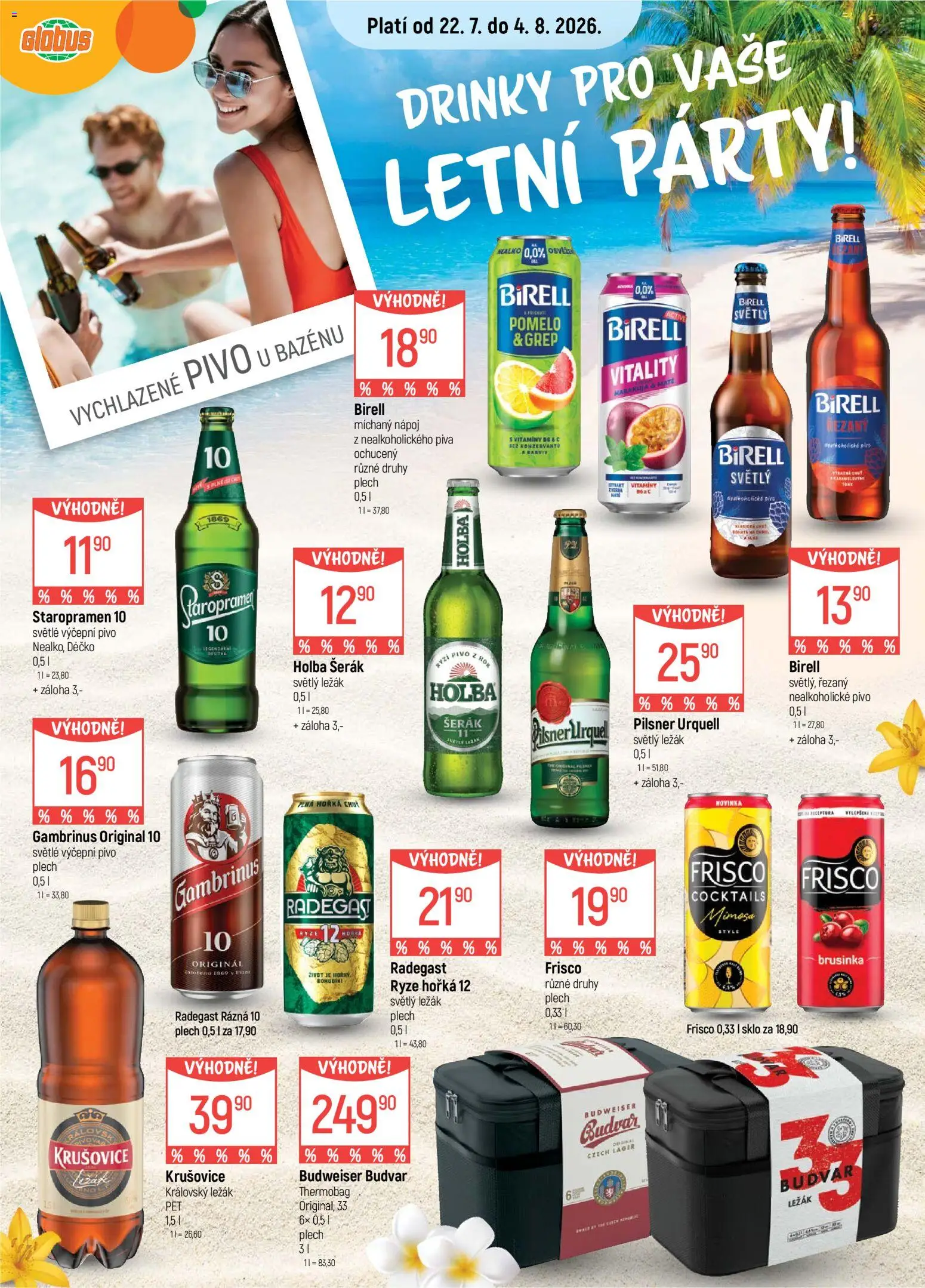 Globus leták od 22.07.2026 | Strana: 15 | Produkty: Staropramen, Grep, Pilsner, Šerák