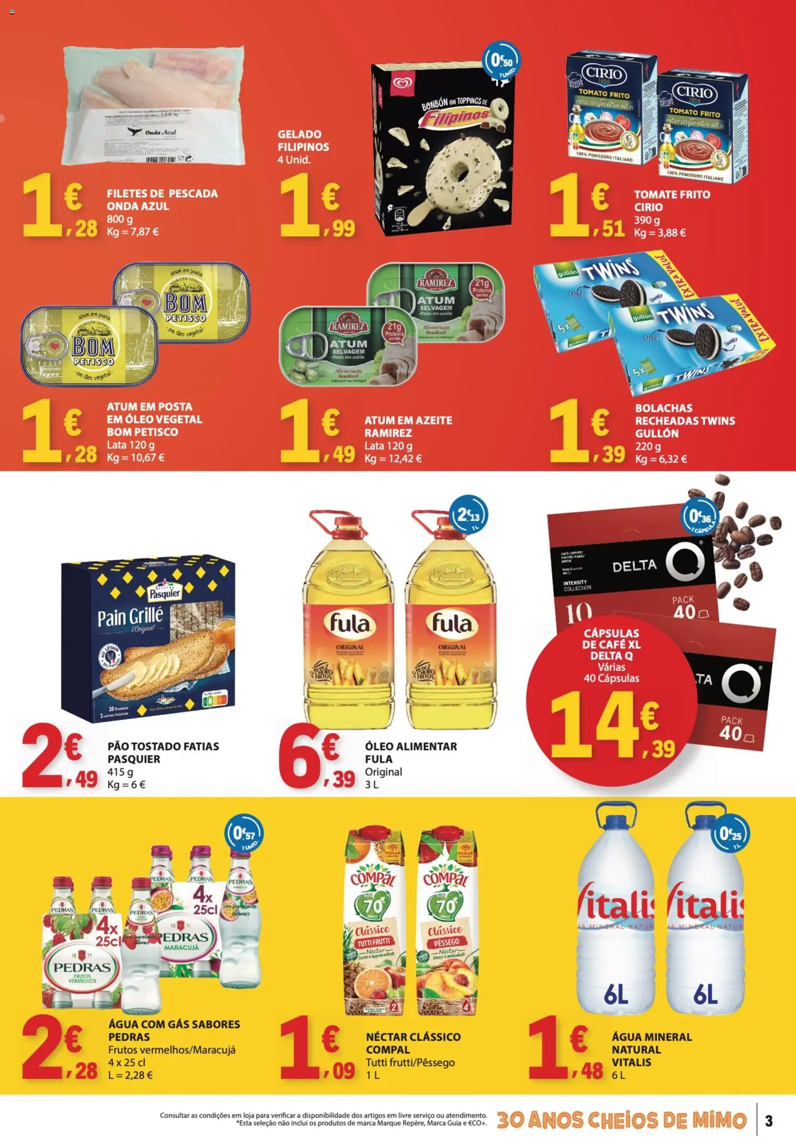 E.Leclerc Catálogo Fim de Semana │ válido de 08.05.2026 | Página: 3 | Produtos: Atum, Água com gás, Água mineral, Proteina