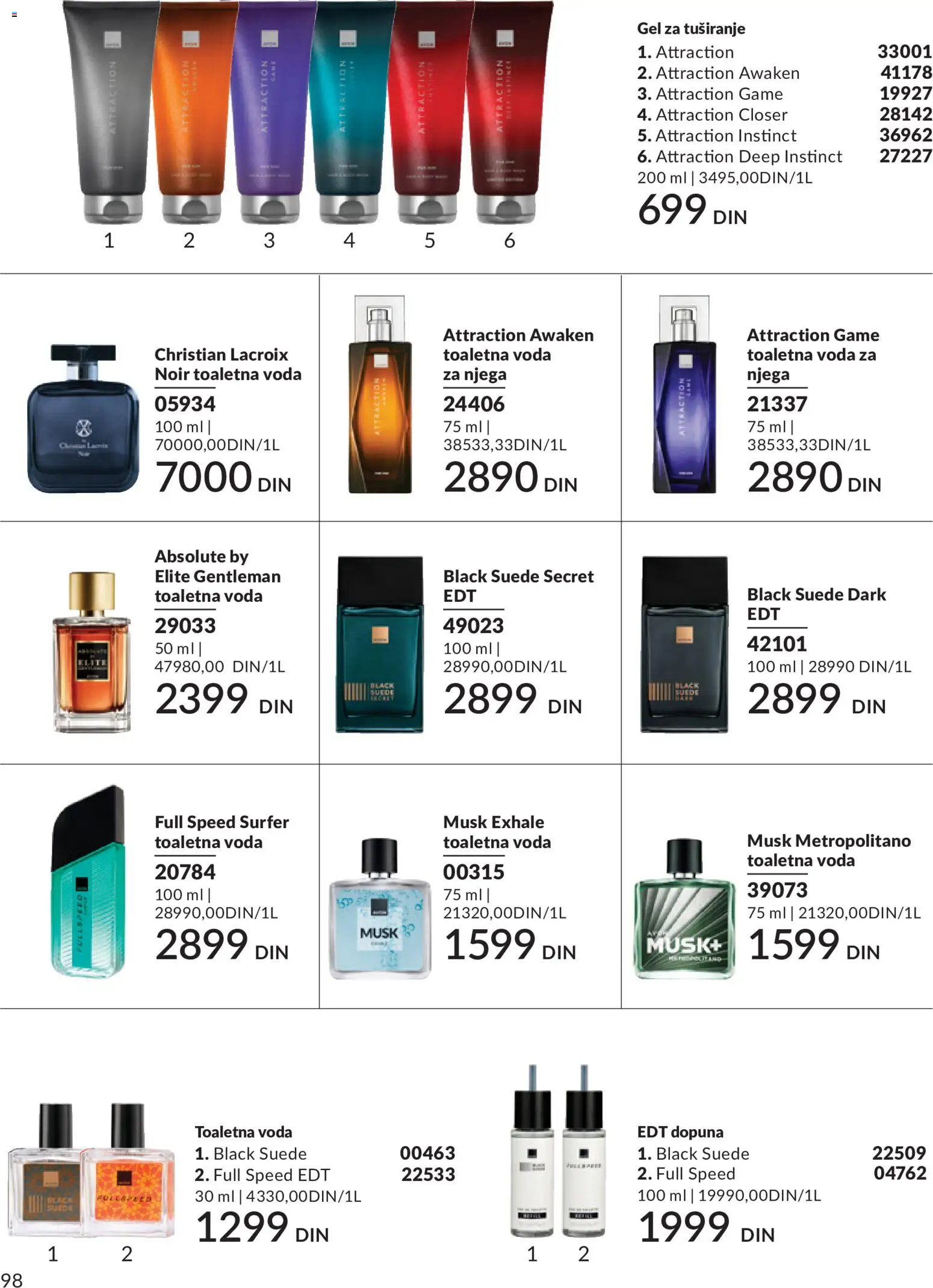 AVON katalog - važi od 01.08.2026 | Strana: 98 | Proizvode: Toaletna voda, Voda