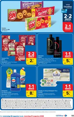 Koekjes Sultana en BN, Koekjes Sultana en BN alle soorten - Voorbeeld van een folder van Carrefour, geldig van 26/08/2026 | Pagina: 55