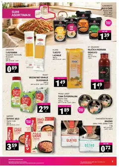 Trgovina Krk Katalog - Pregled kataloga iz trgovine Trgovina Krk, vrijedi od 01.08.2026 | Stranica: 9 | Proizvodi: Grah, Tjestenina, Brašno, Tuna