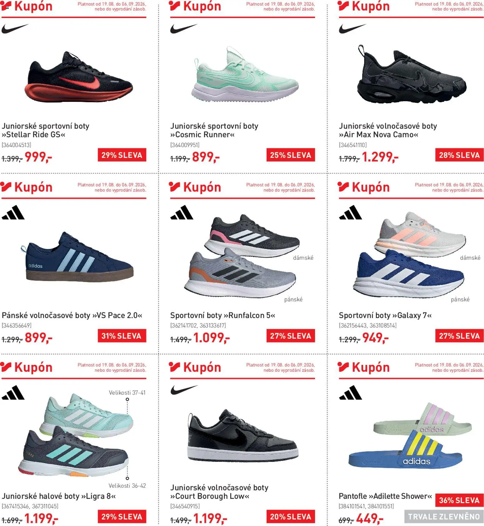 Intersport leták od 19.08.2026 | Strana: 3 | Produkty: Pantofle, Boty