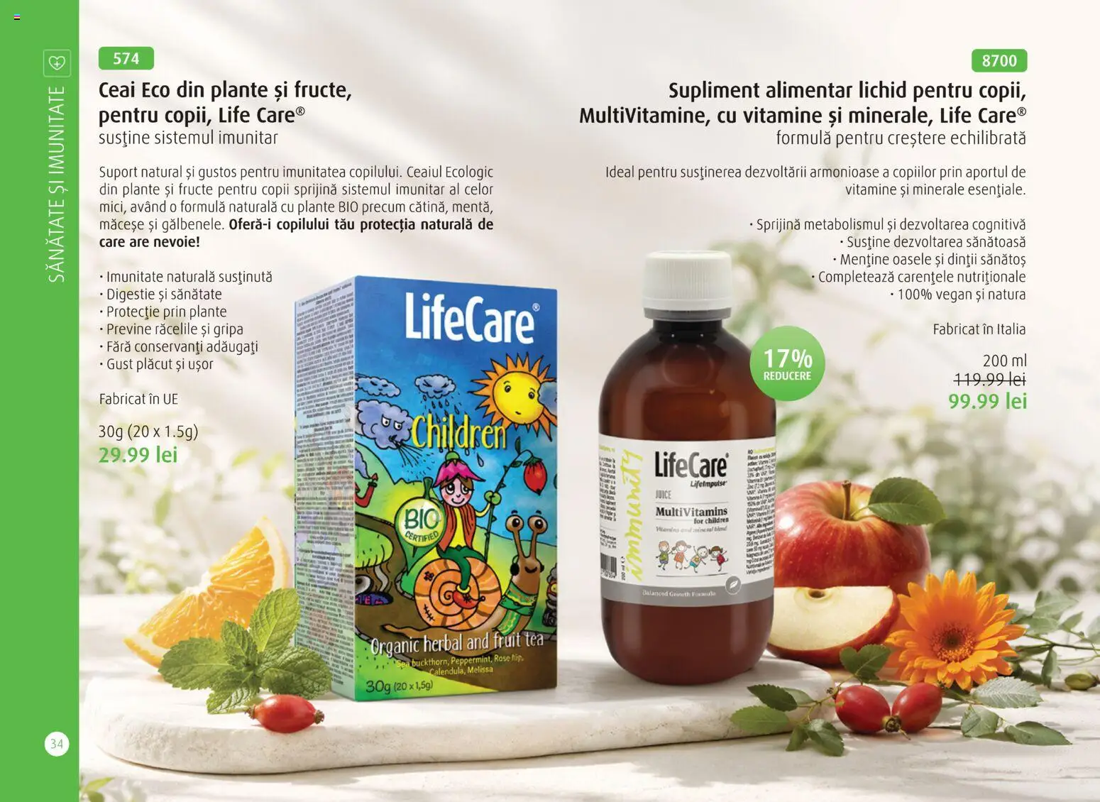 Noul catalog Life Care – valabil de la 01.10.2026 | Pagină: 36 | Produse: Bio, Ceai, Fructe, Suport