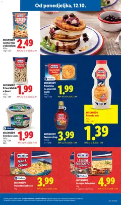 Lidl Katalog - Pregled kataloga iz trgovine Lidl, vrijedi od 12.10.2026 | Stranica: 15 | Proizvodi: Lasagne, Palacinke, Pasta, Sirup