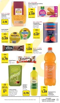 Tesco leták platný od 24.06.2026 | Strana: 11 | Produkty: Cestoviny, Kinder, Zmrzlina, Jahody