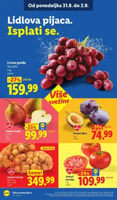 Domaći crni luk, Džak 10 kg - pregled Lidl kataloga - važi od 27.08.2026 | Strana: 96