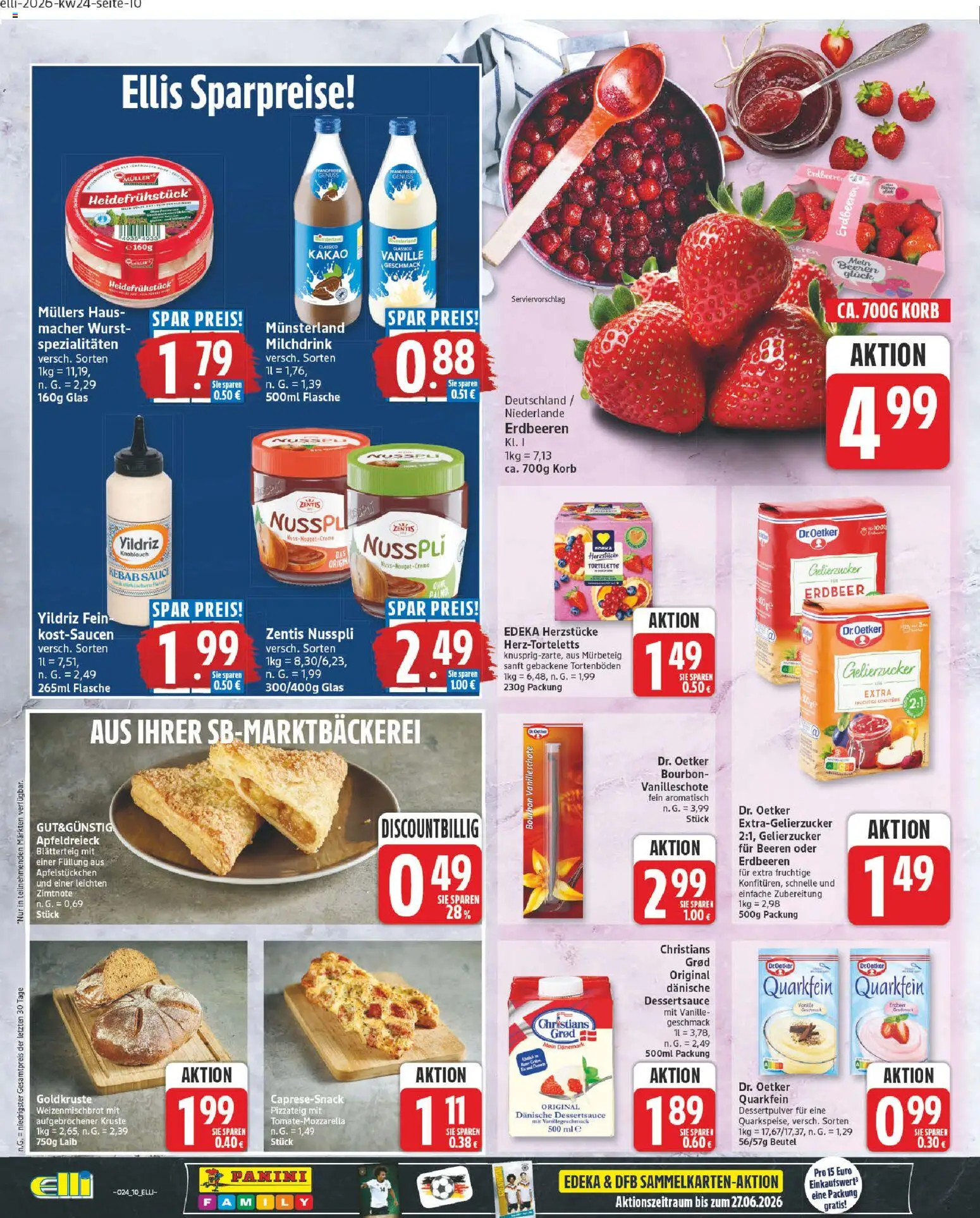 Elli Markt Prospekt – gültig ab 08.06.2026 | Seite: 10 | Produkte: Gelierzucker, Knoblauch, Bourbon, Erdbeeren