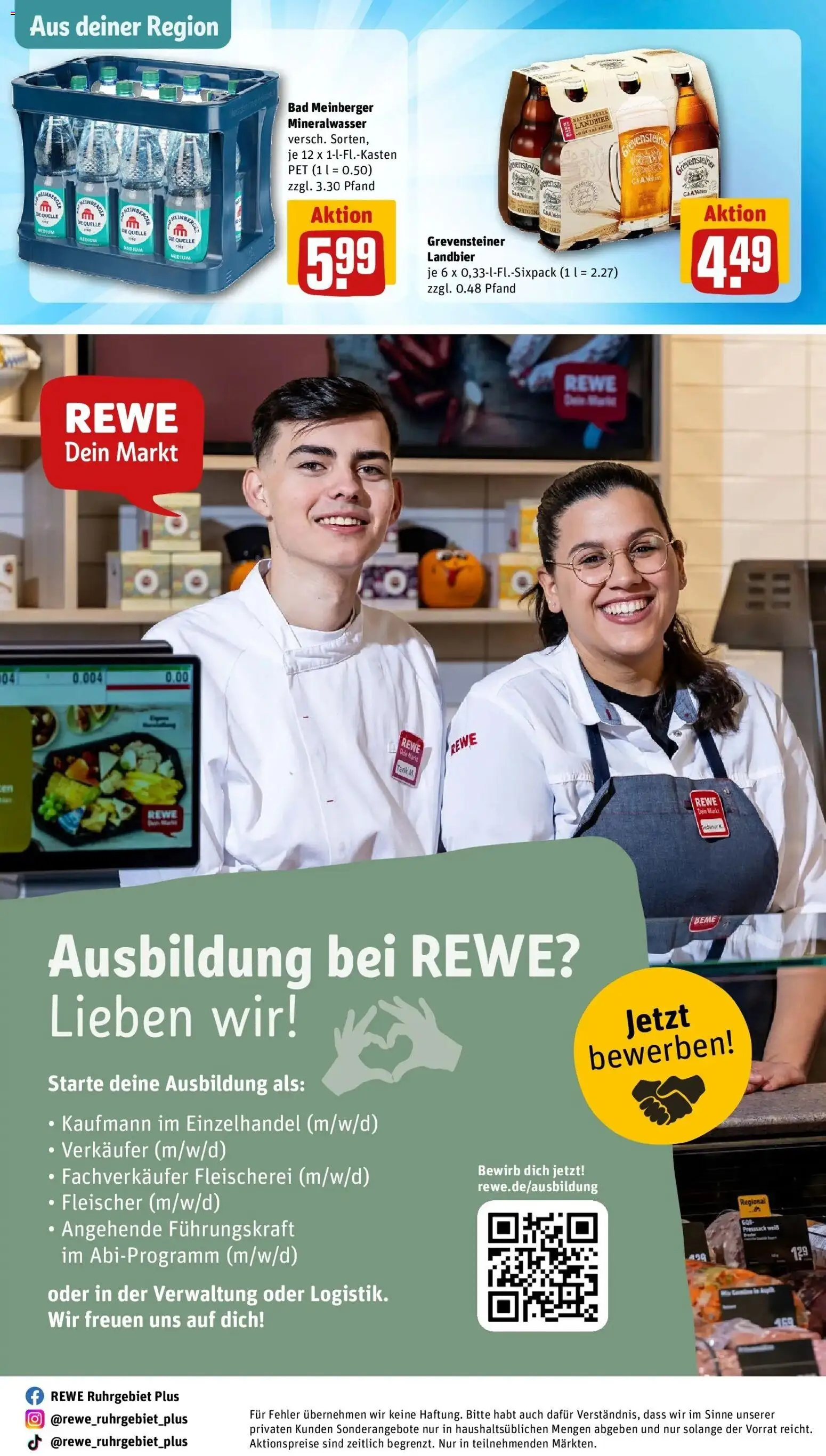 REWE Prospekt ab 14.09.2026 zum Blättern » Angebote | Seite: 33 | Produkte: Bad, Mineralwasser