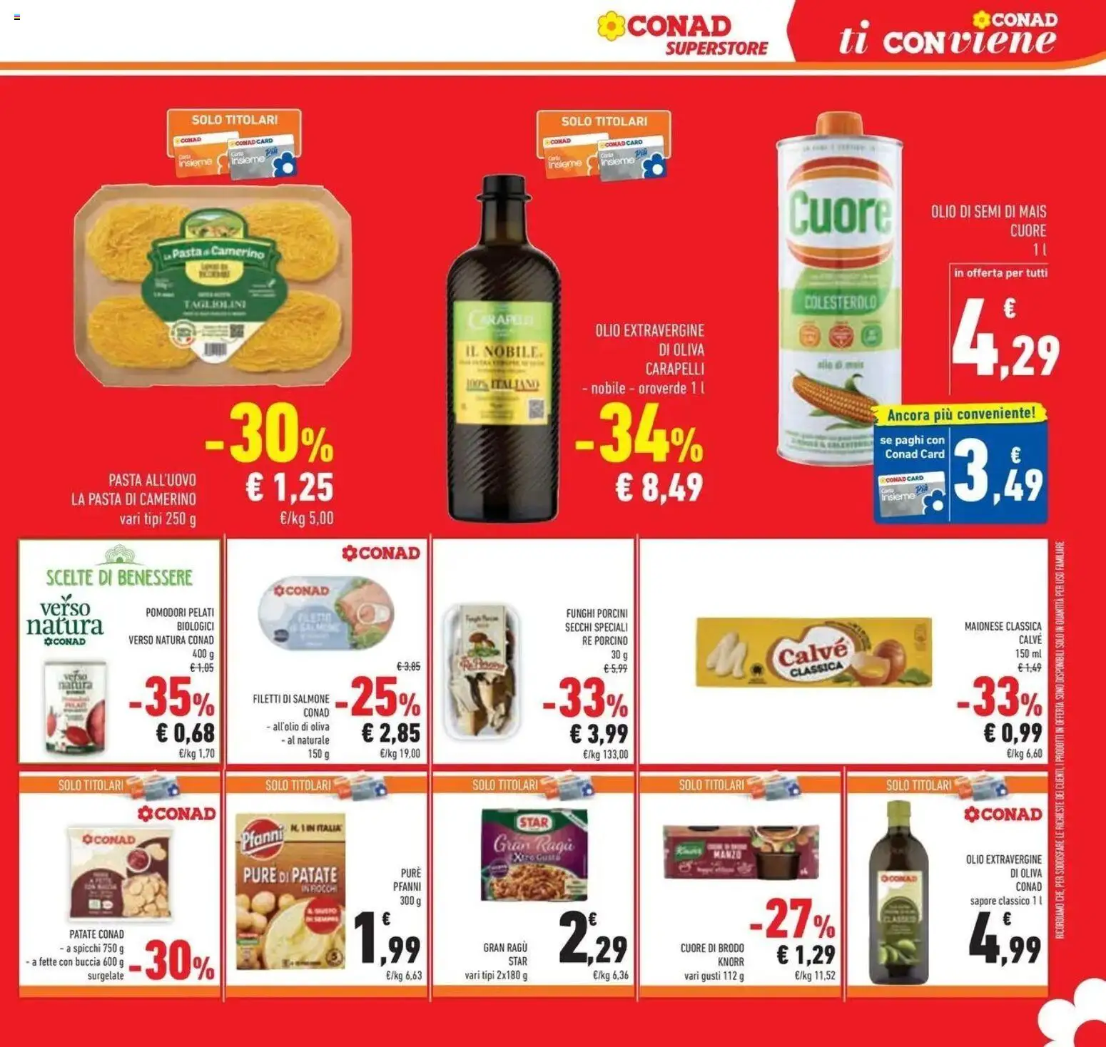 Volantino Conad dal 23/09/2026 > Anteprima | Pagina: 29 | Prodotti: Manzo, Patate, Pomodori, Mais