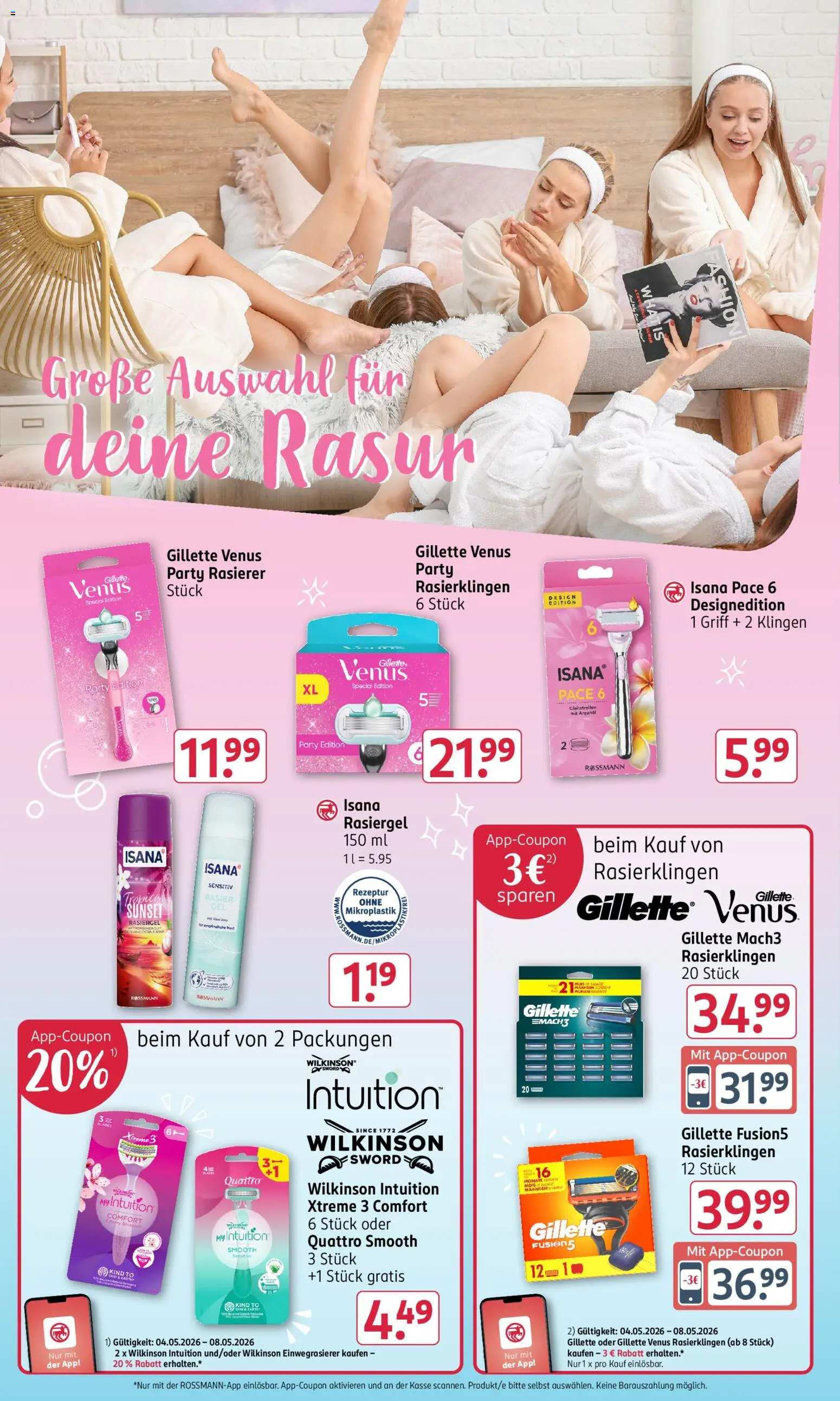 Rossmann Prospekt 	 – gültig ab 04.05.2026 | Seite: 20 | Produkte: Rasierer