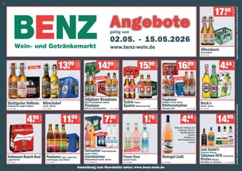 Benz Getränke Prospekt ab 02.05.2026 gültig