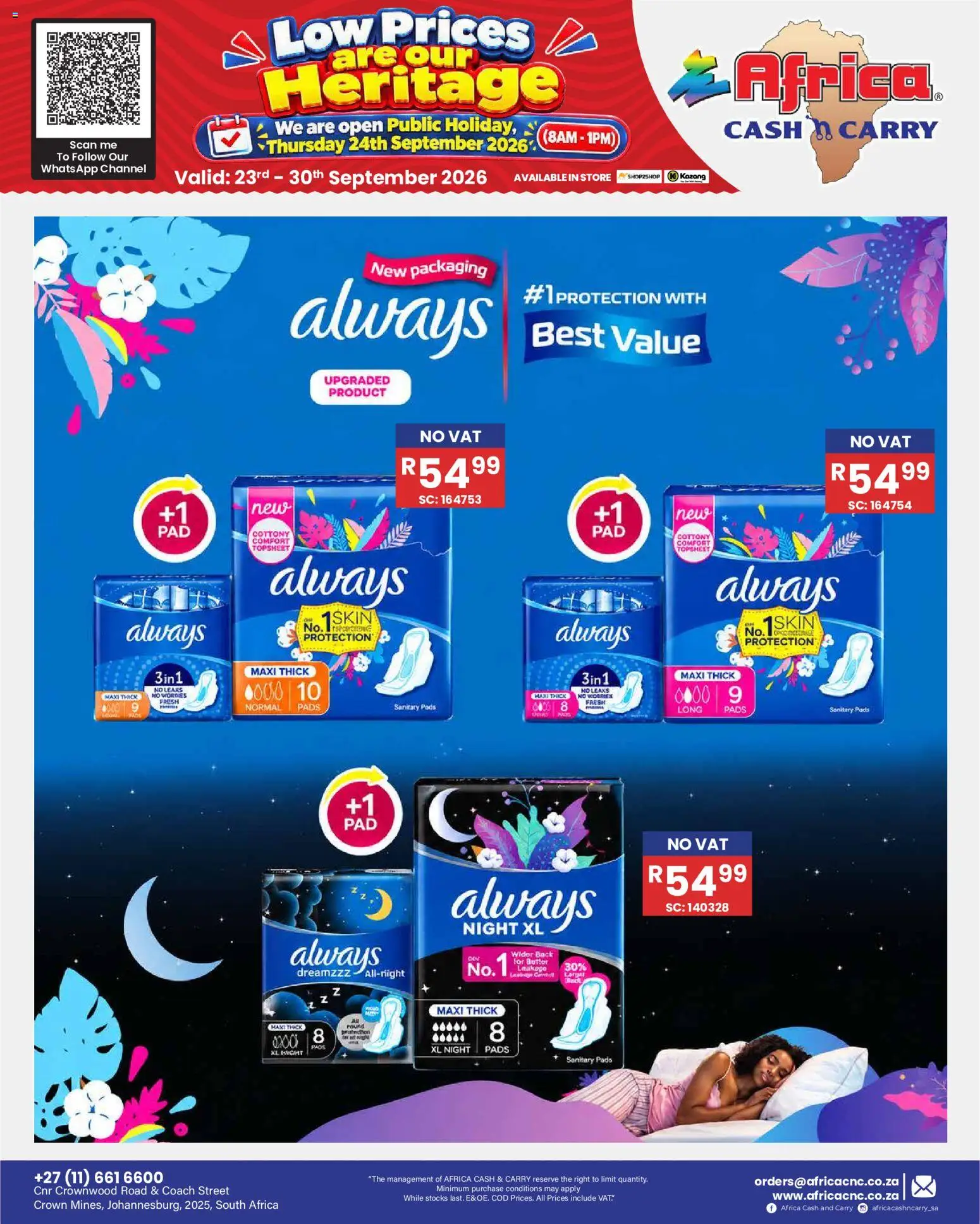 New Africa Cash & Carry catalogue – valid from 23/09/2026 | Page: 77 | Products: Pads, Butter