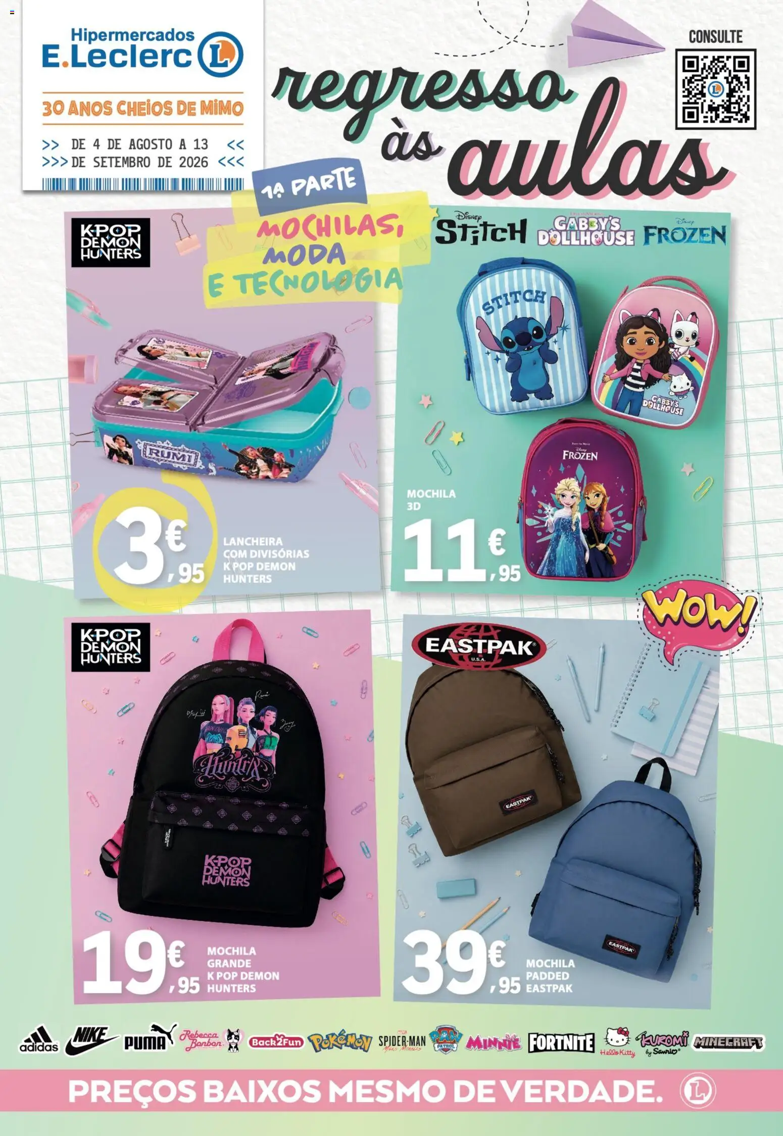 E.Leclerc - Folheto Regresso Às Aulas 1 │ válido de 04/08/2026 | Página: 1 | Produtos: Mochila