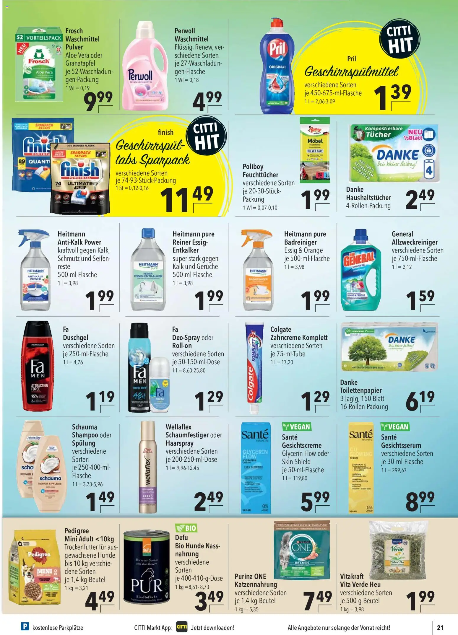 CITTI Markt Prospekt – gültig ab 26.08.2026 | Seite: 23 | Produkte: Shampoo, Haarspray, Geschirrspülmittel, Toilettenpapier