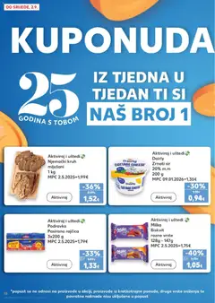 Kaufland HR akciós újság - amely érvényes a következő dátumtól: 2026.09.02. | Oldal: 18 | Termékek: Podravka, Milka, Cottage cheese