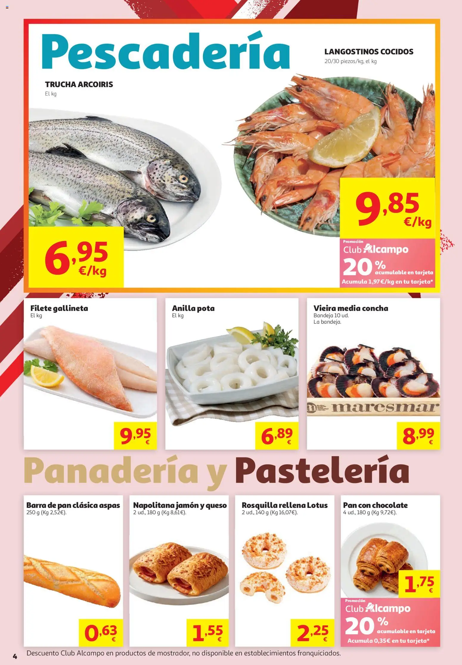 Alcampo - HP Nacional │ válido desde el 16.06.2026 | Página: 4 | Productos: Queso, Pan, Jamón, Filete
