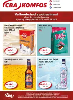 CBA Komfos leták platný od 18.09.2026