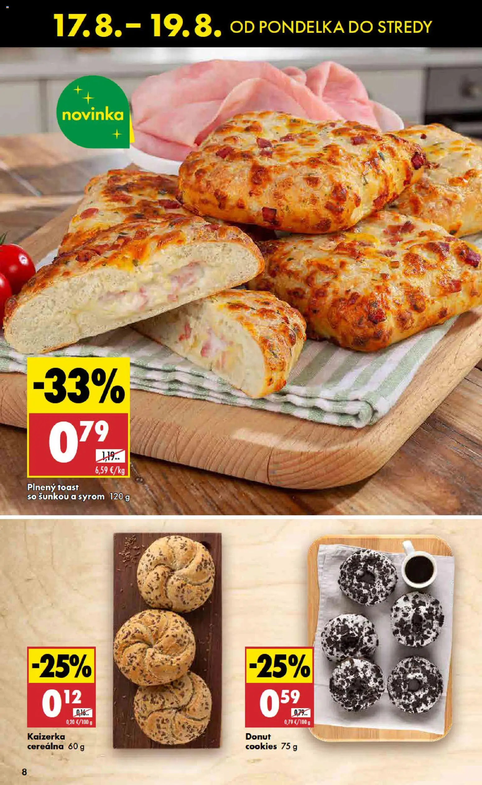 Nové Biedronka akcie – leták je platný od 17.08.2026 | Strana: 8 | Produkty: Donut