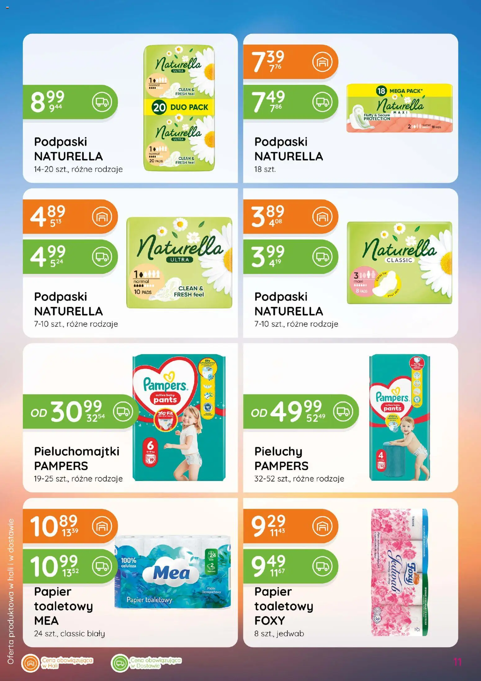 Eurocash gazetka - Katalog Chemiczny od 03.09.2026 | Strona: 11 | Produkty: Papier toaletowy, Pampers, Pieluchomajtki, Pieluchy