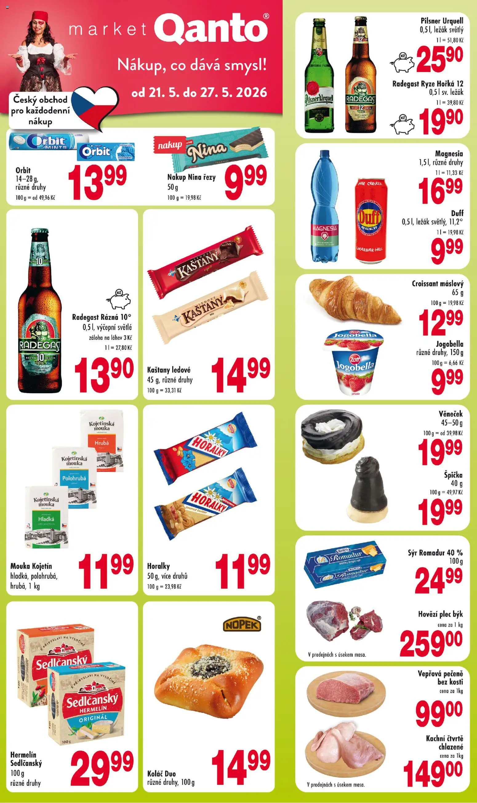 Astur & Qanto leták od 21.05.2026 | Strana: 1 | Produkty: Rýže, Sýr Romadur, Pilsner, Mouka