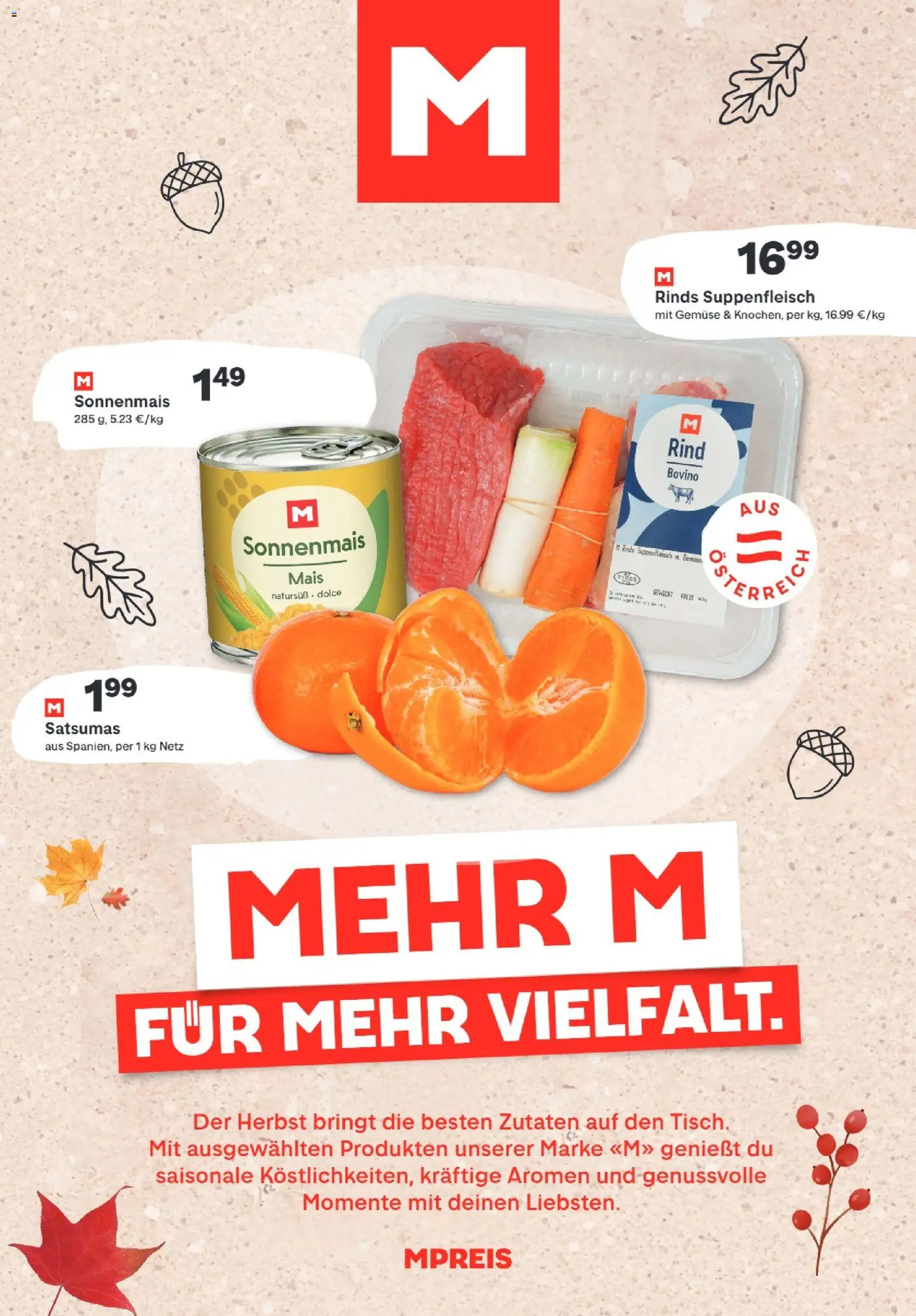MPREIS Anras gültig ab 29.10.2026 | Seite: 7 | Produkte: Gemüse, Mais, Zutaten, Gewicht