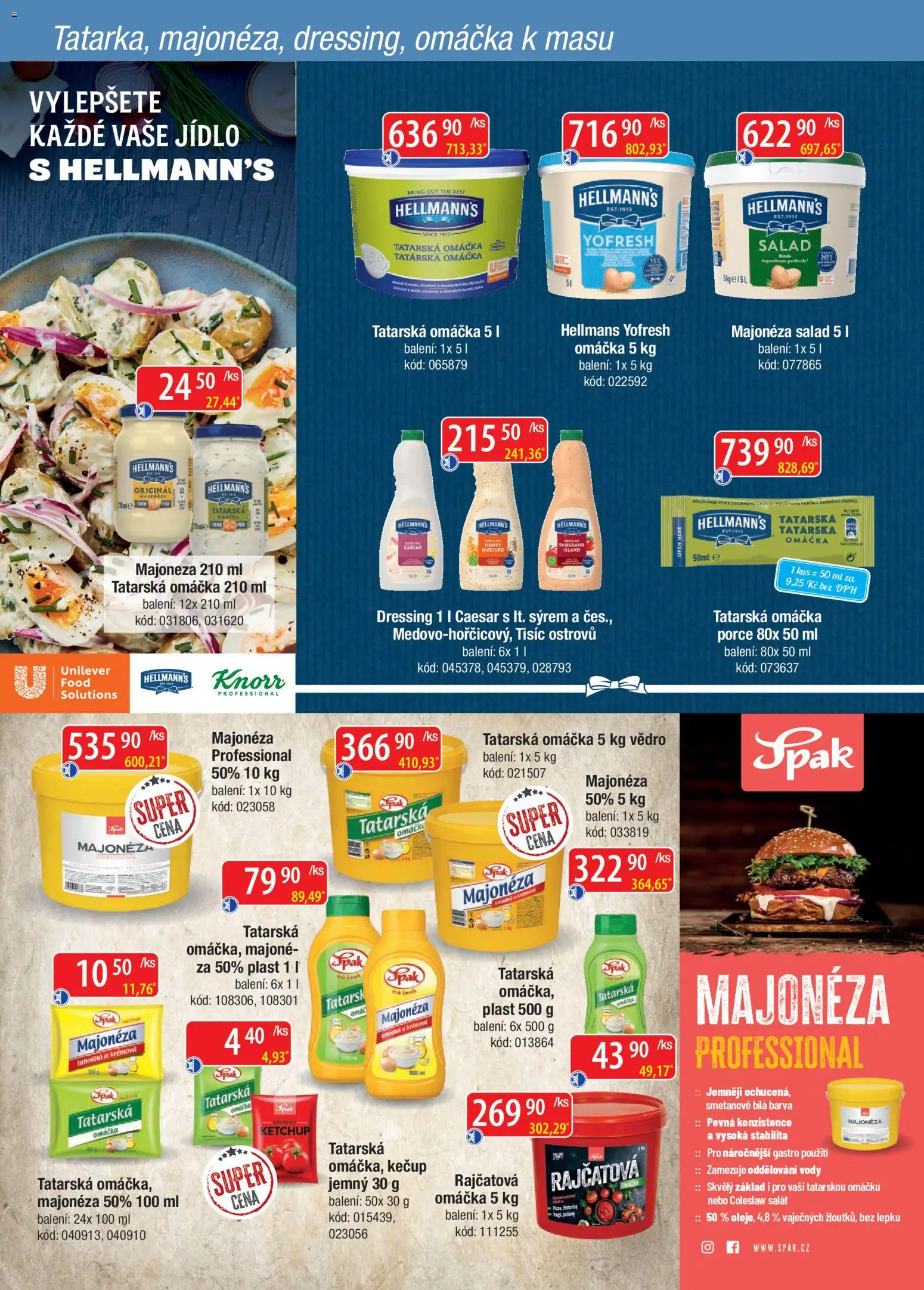 Astur & Qanto leták - Velkoobchod fresh 06/2026 od 01.06.2026 | Strana: 26 | Produkty: Knorr, Hellmann's, Majonéza, Tatarská omáčka