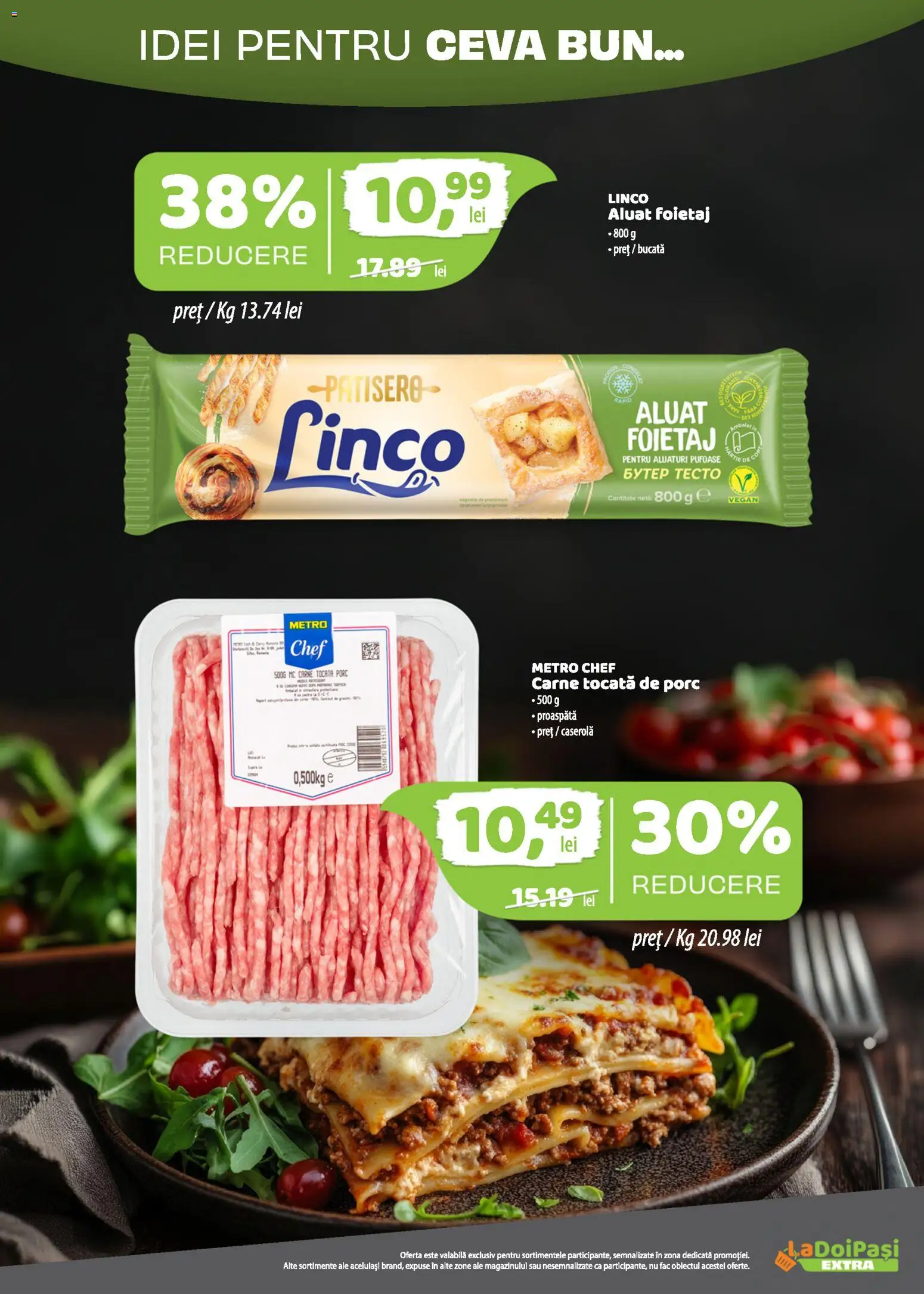 Noul catalog LaDoiPași – valabil de la 01.11.2026 | Pagină: 3 | Produse: Caserola, Foietaj, Aluat, Carne tocată