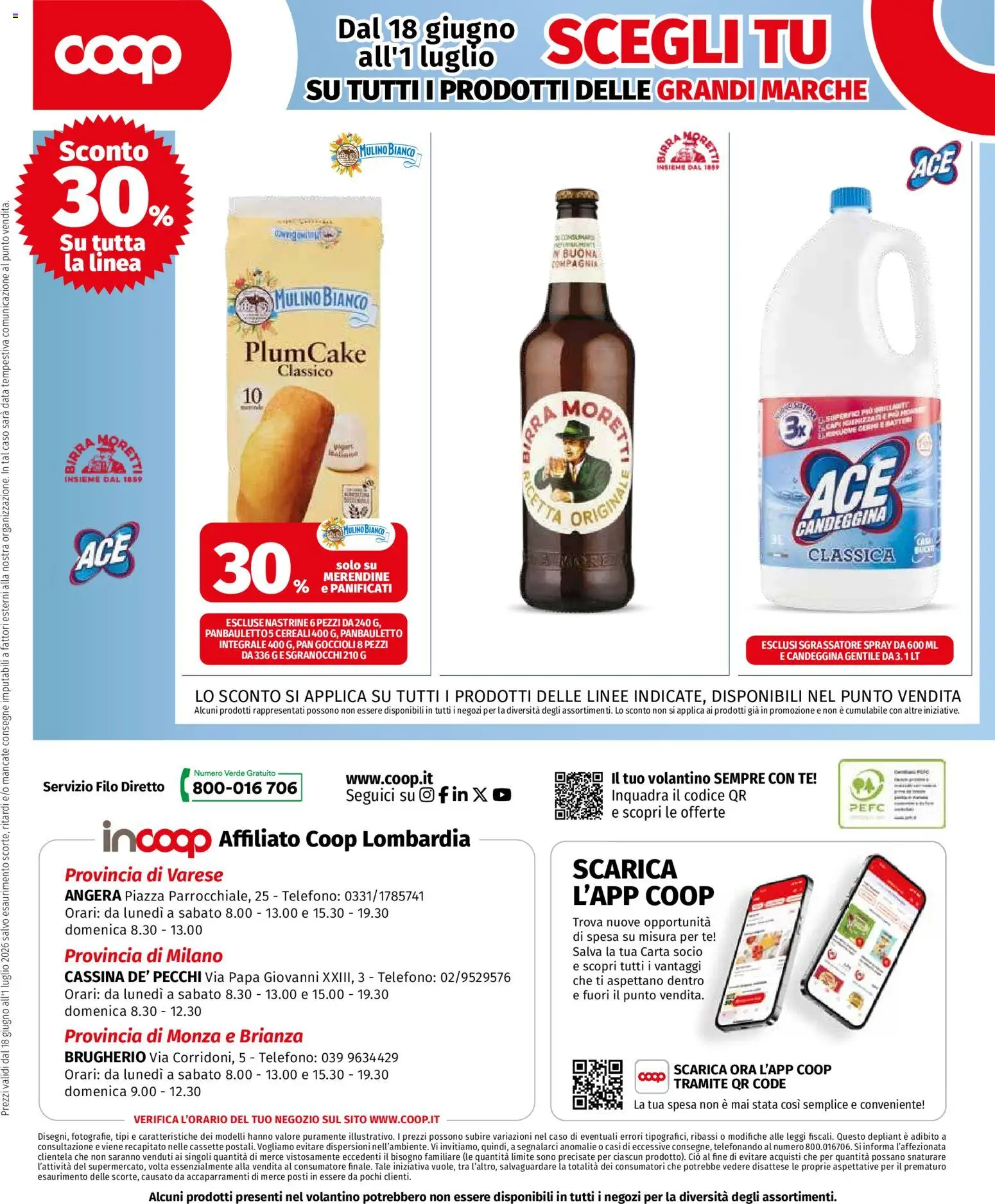 Volantino COOP del 18.06.2026 | Pagina: 4 | Prodotti: Cereali, Sgrassatore, Data, Merendine