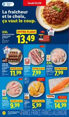LIDL - Prévisualisation de XXL L'ÉTAL DU BOUCHER Viande hachée pur bœuf, Viande hachée pur bœuf, 1 kg, 20 % de Mat. Gr., 100 % muscle valide à partir de 24/09/2026 | Page: 10