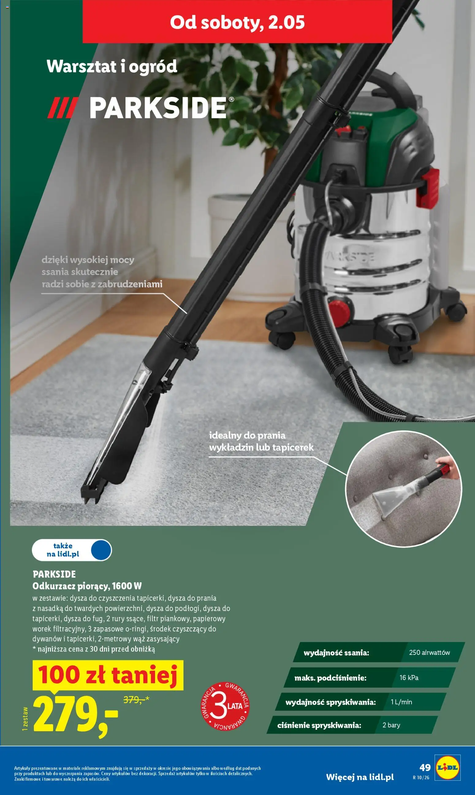 Lidl gazetka od 29.04.2026 | Strona: 49 | Produkty: Odkurzacz, Cleaner