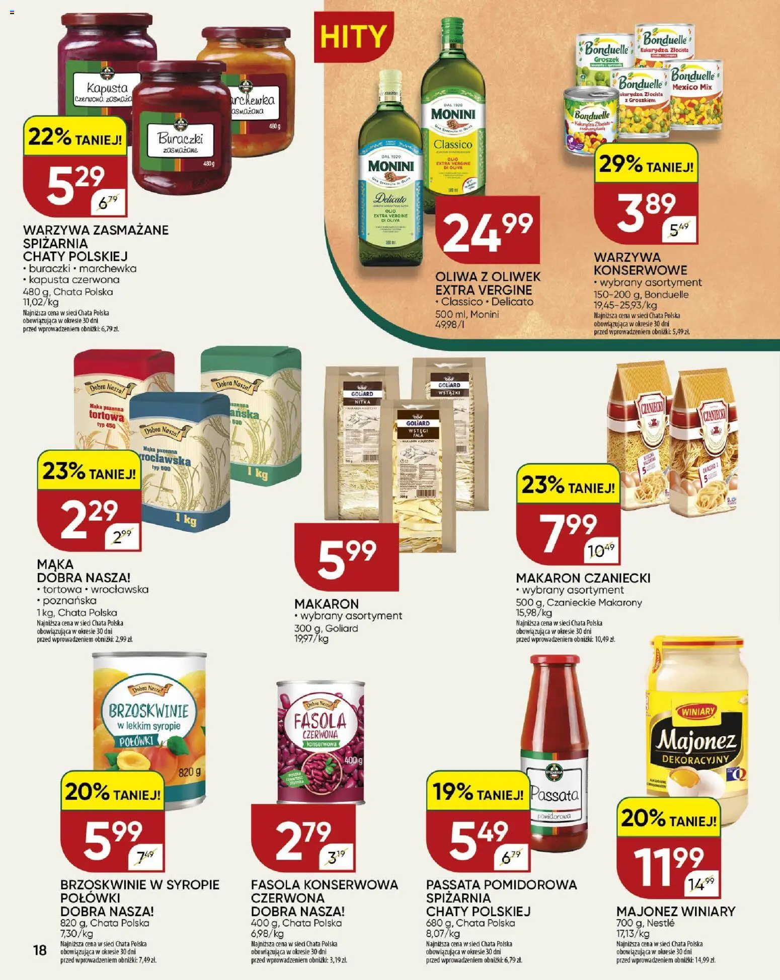 Chata Polska gazetka od 21.05.2026 | Strona: 7 | Produkty: Groszek, Passata pomidorowa, Majonez winiary, Marchewka