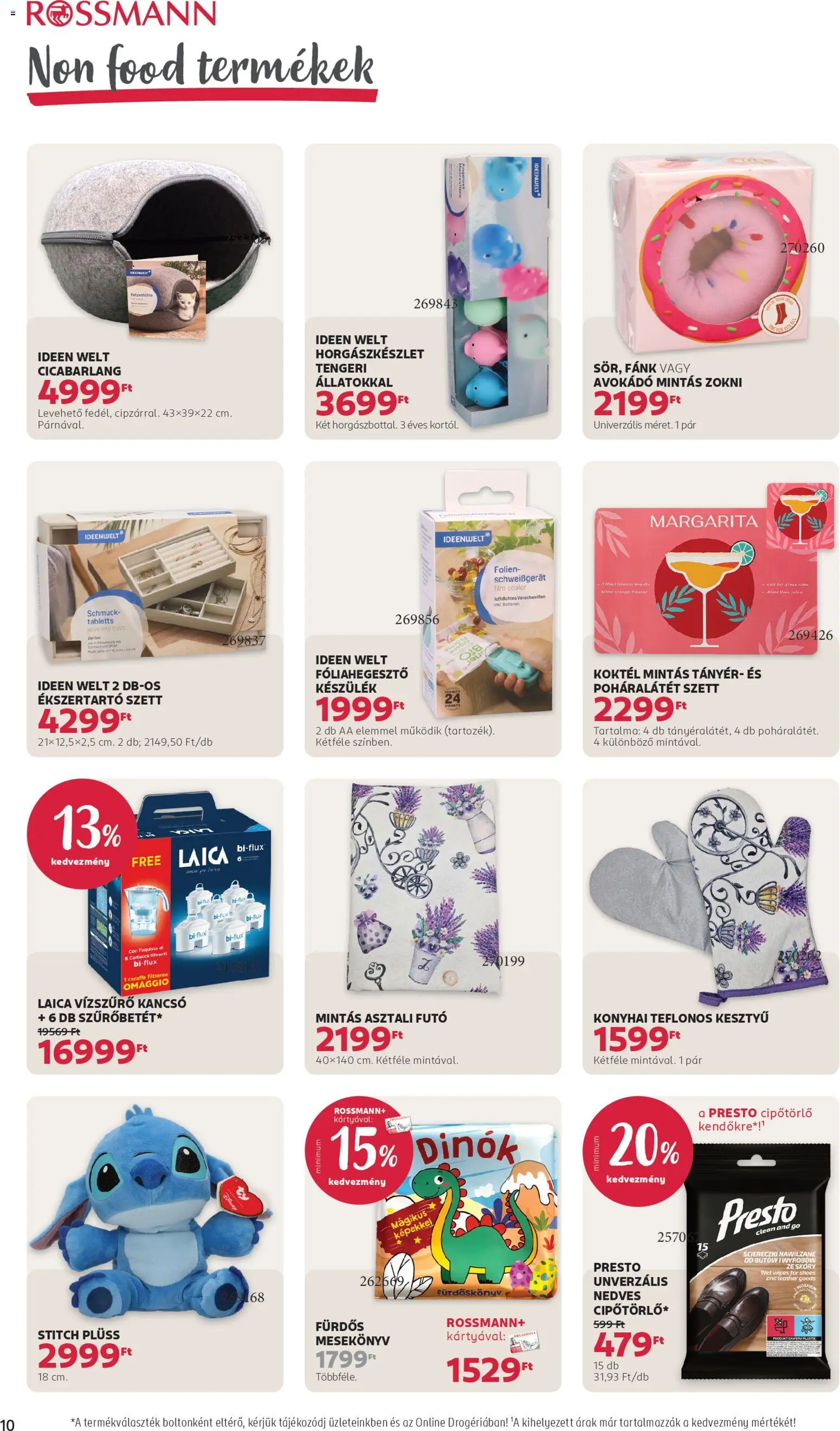 Rossmann akciós ujság - amely érvényes a következő dátumtól: 13.04.2026 | Oldal: 12 | Termékek: Kesztyű, Kancsó, Fóliahegesztő, Plüss